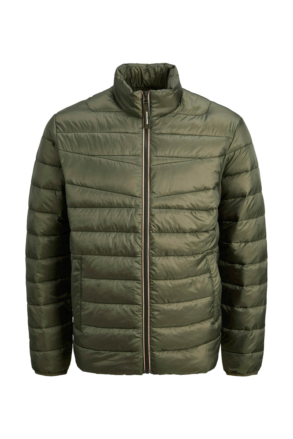 جک اند جونز کت مردانه خاکی JJWEST LIGHT PUFFER COLLA