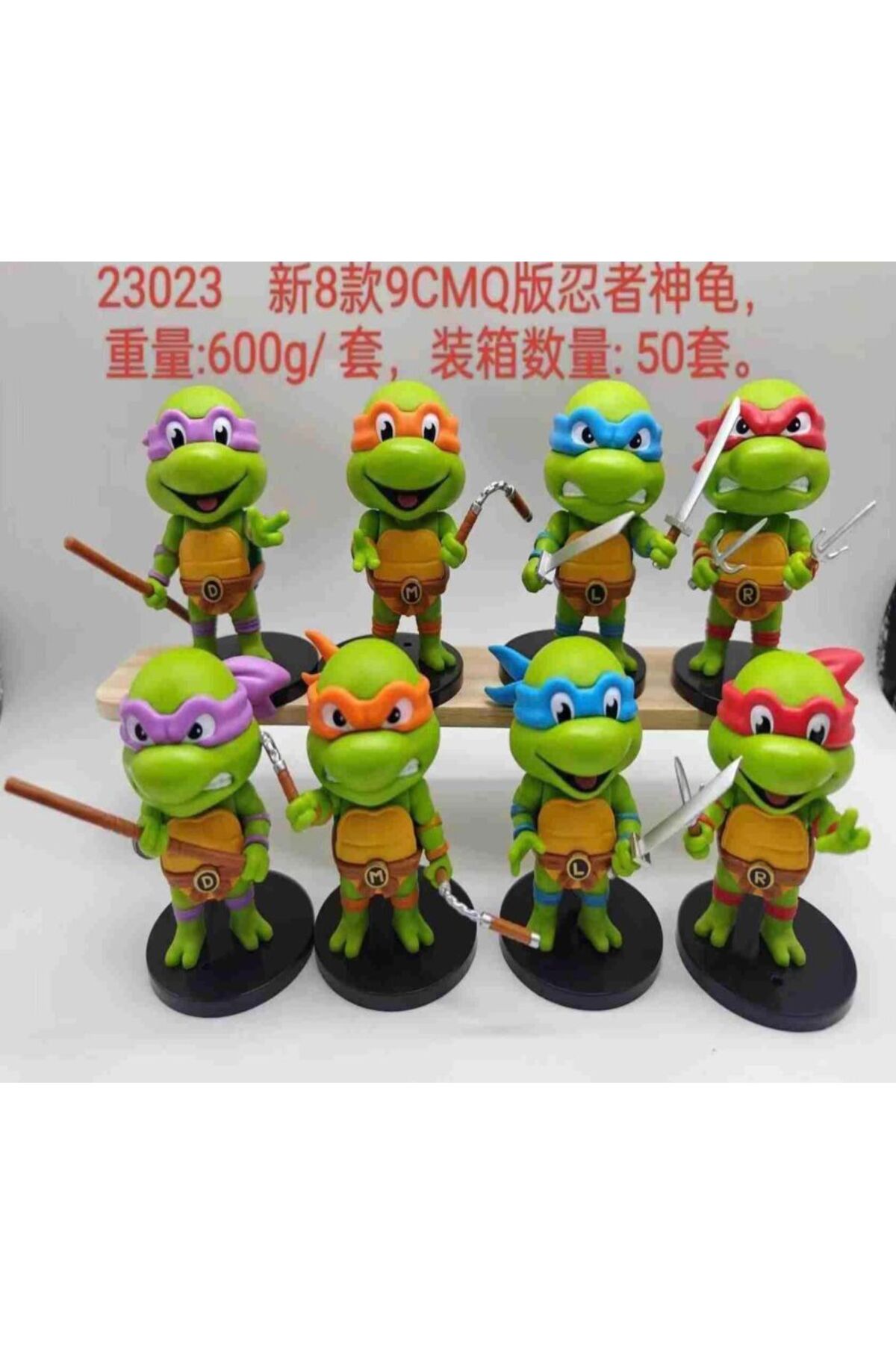 HEPBİMODA Ninja Kaplumbağalar 8'li Ninja Seti Ninja Turtle Seti