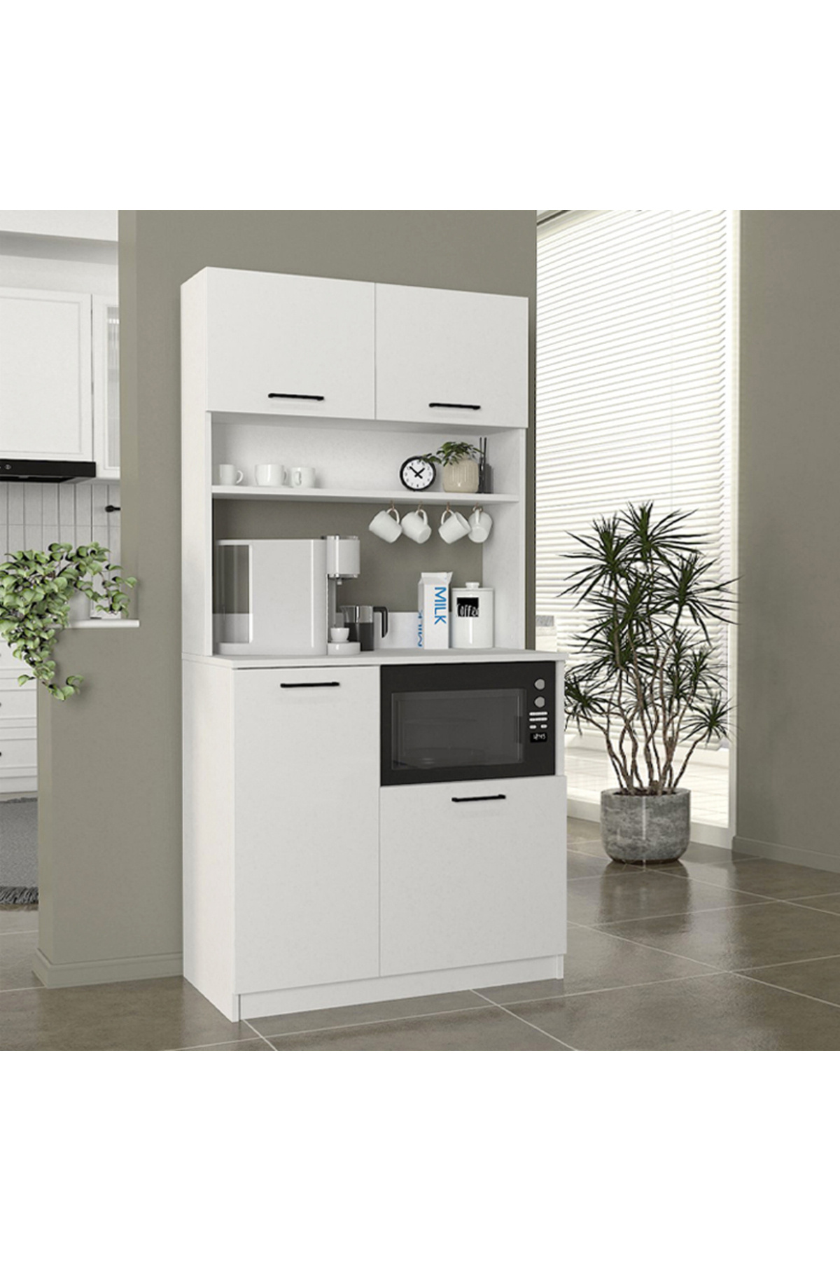 Tdesigno Lexa Çok Amaçlı Dolap-Mikrodalga-Erzak-Airfryer-Mutfak