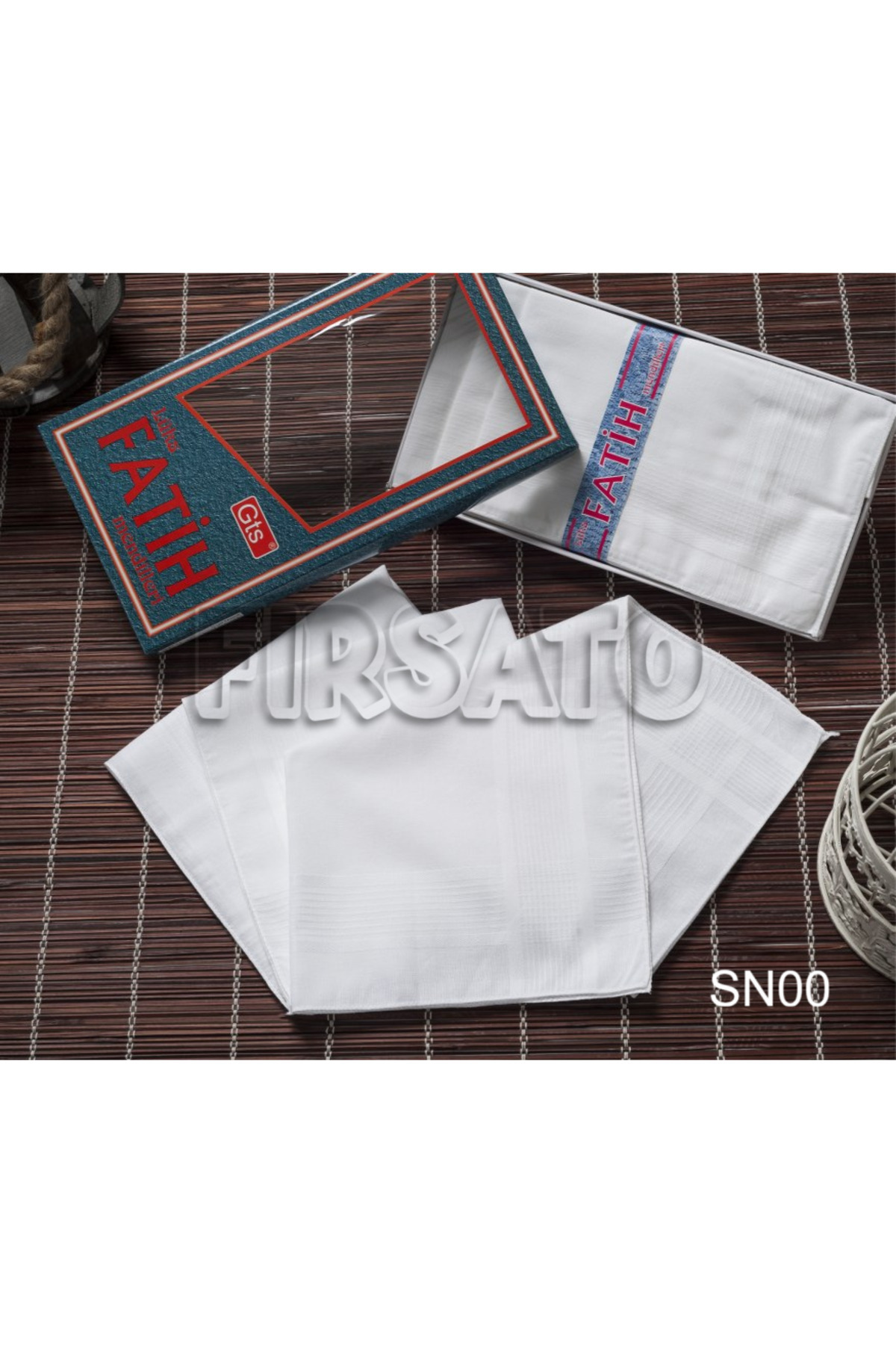 Fırsato Fatih Kumaş Mendil 12'li Kutulu Set 40x40cm