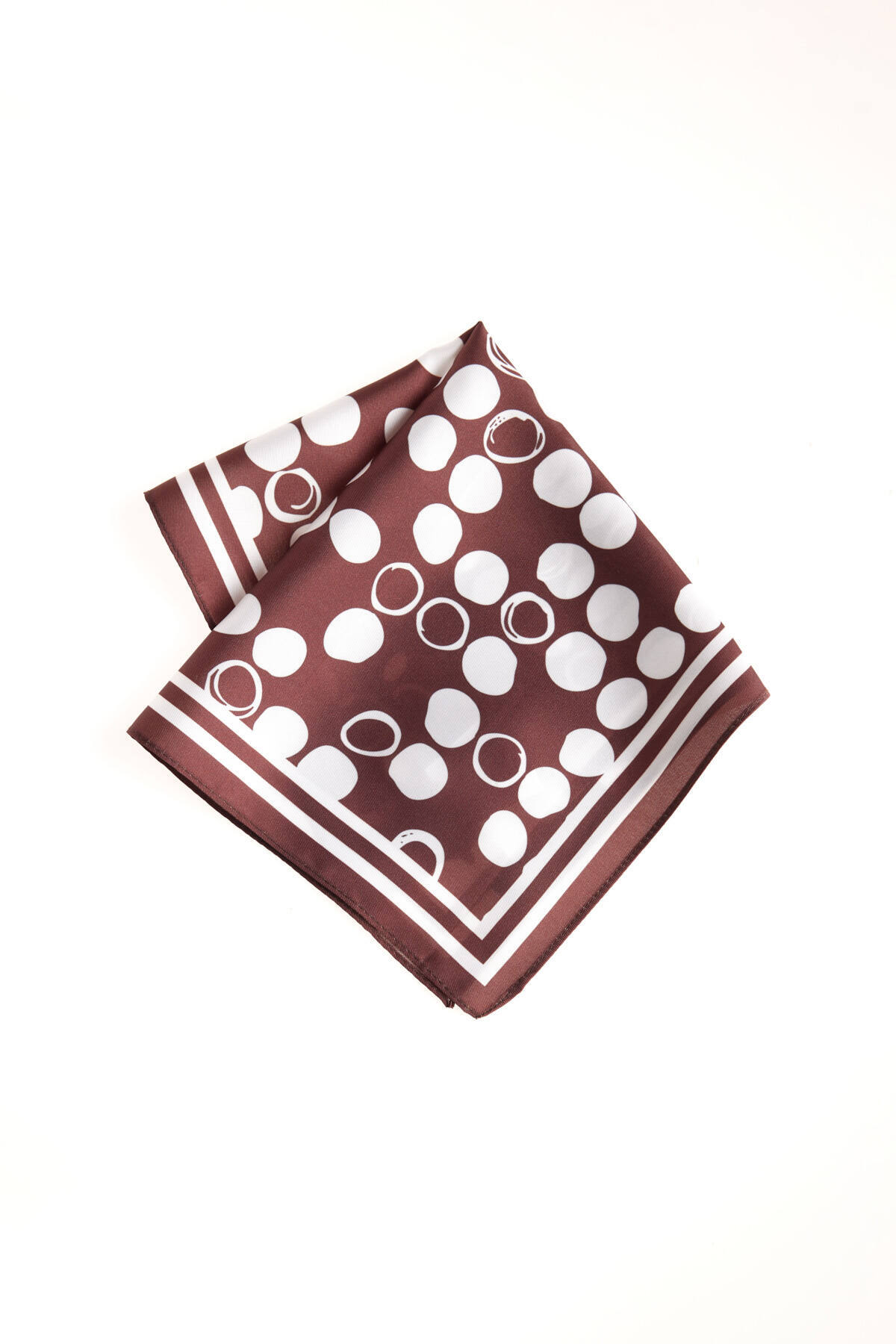 ALTINYILDIZ CLASSICS Erkek Kahve-Beyaz Desenli Mendil