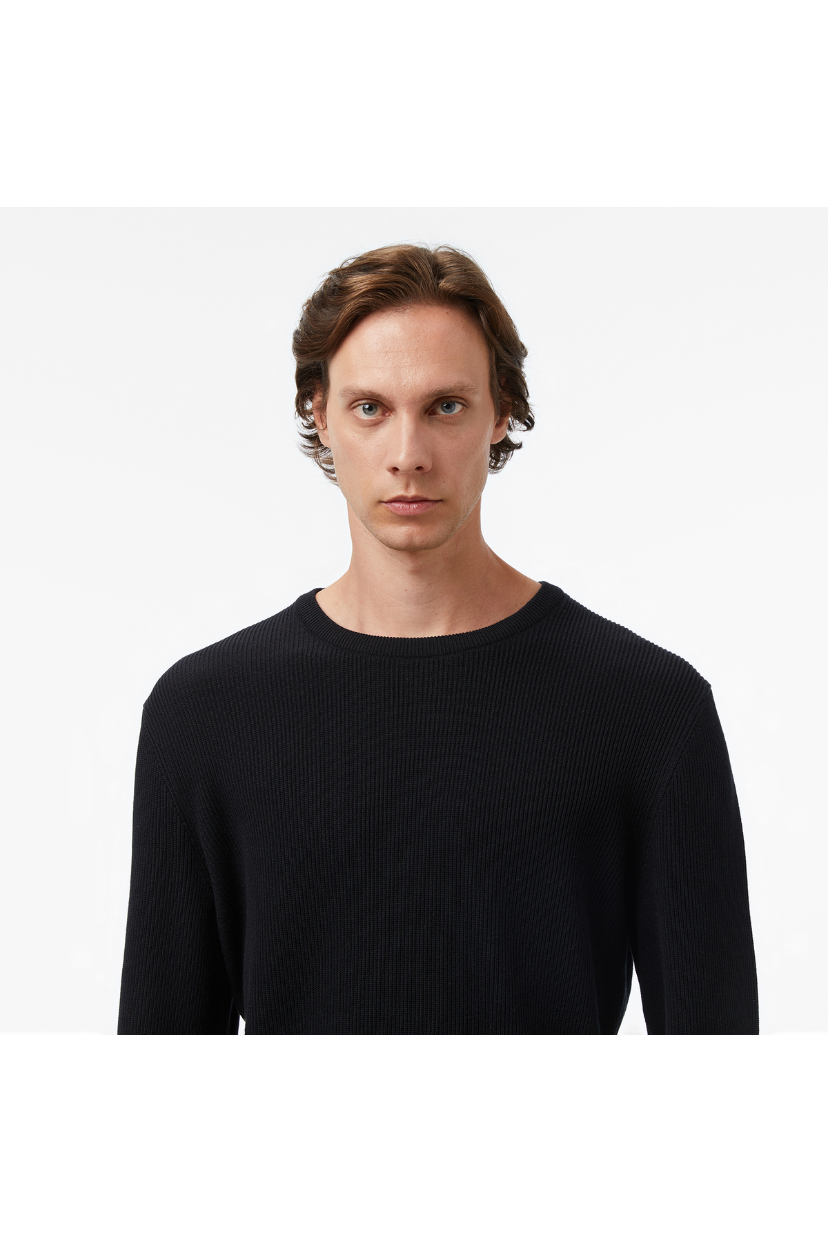 Erkek Siyah Classic Fit Kazak — مشکی S57212T — تصویر 4 از 4