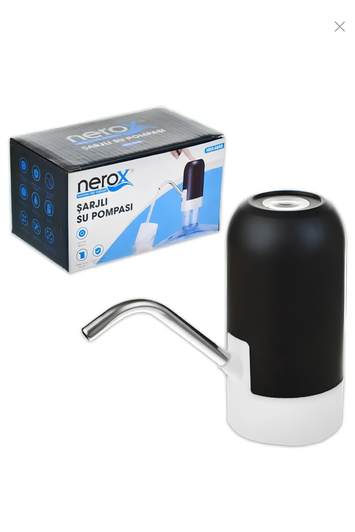 Nerox Otomatik Şarjlı Damacana Su Pompası ve Şarj Kablosu Otomatik Şarjlı Su Sebili