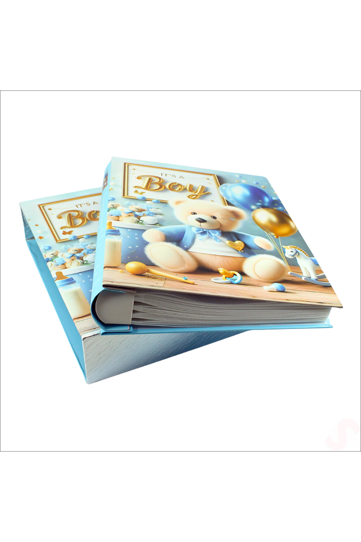 Süsle Baby Party Bebek Fotoğraf Albümü, Kutulu ve 200 Resimlik - Mavi fotoğrafı 4 (önizleme)