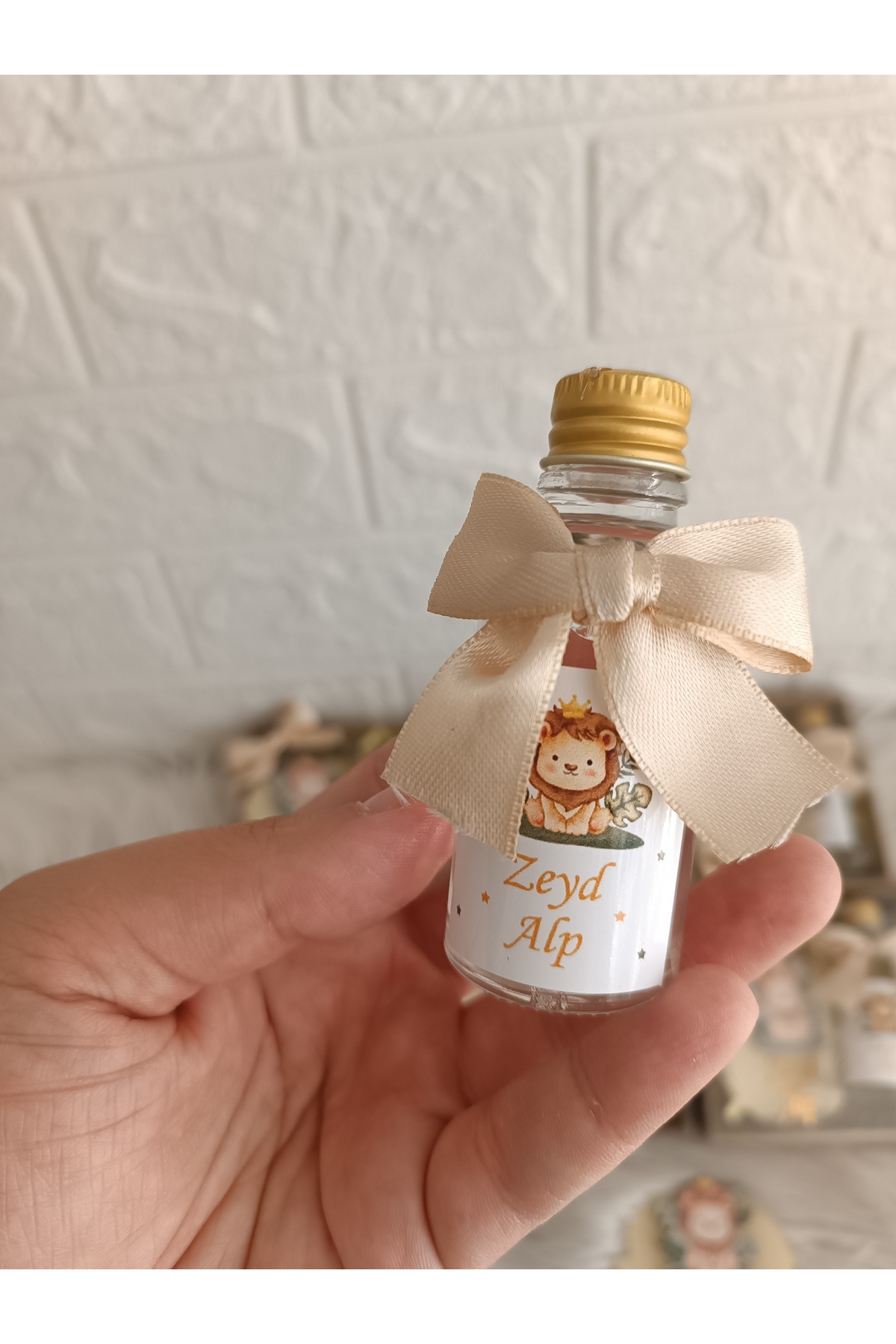 Doğrukan Hediyelik 10 adet pleksi magnet cam şişe kolonya set hediyelik yenidoğan doğum günü hediyelikleri fotoğrafı 2 (önizleme)