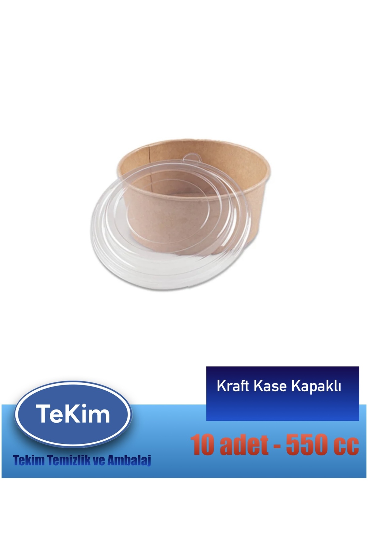tekim temizlik ve ambalaj Kraft Kapaklı Kase Gıda , Salata