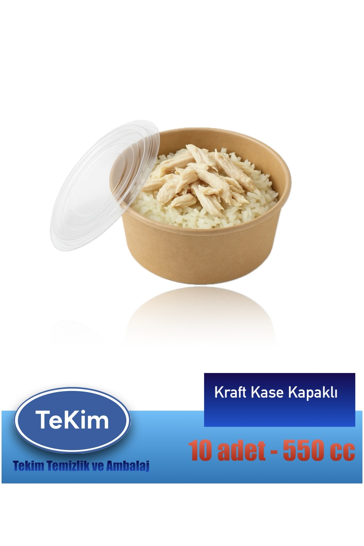 tekim temizlik ve ambalaj Kraft Kapaklı Kase Gıda , Salata