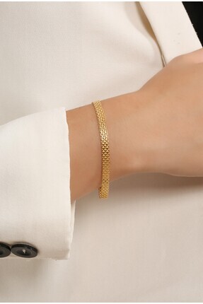 LİNOVE JEWELLERY Gümüş Hasır Model Bileklik 925 Ayar Gümüş Hasır Bileklik. Un...