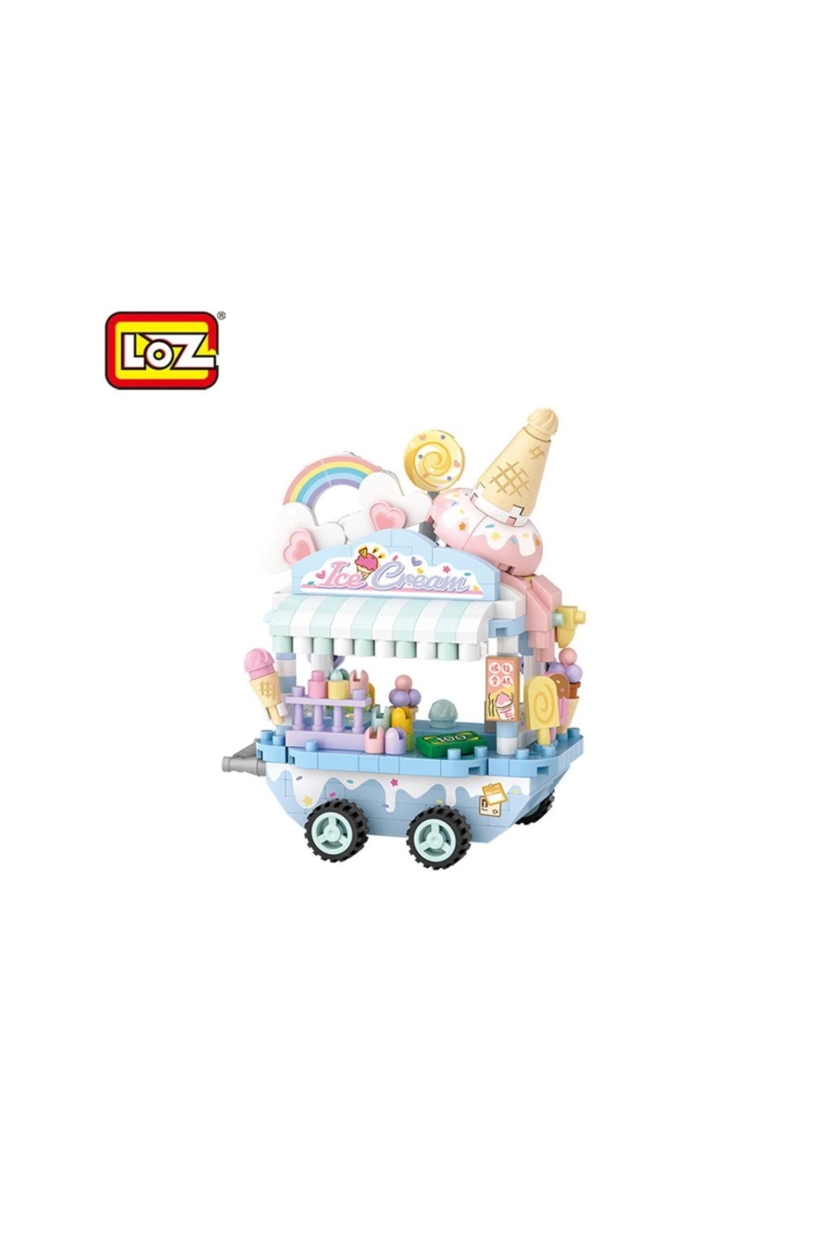 علاقهٔ پسرانه LZ-8854 لوئیز، چرخ‌دستی بستنی، اسباب‌بازی بلوکی ۳۰۰ تکه