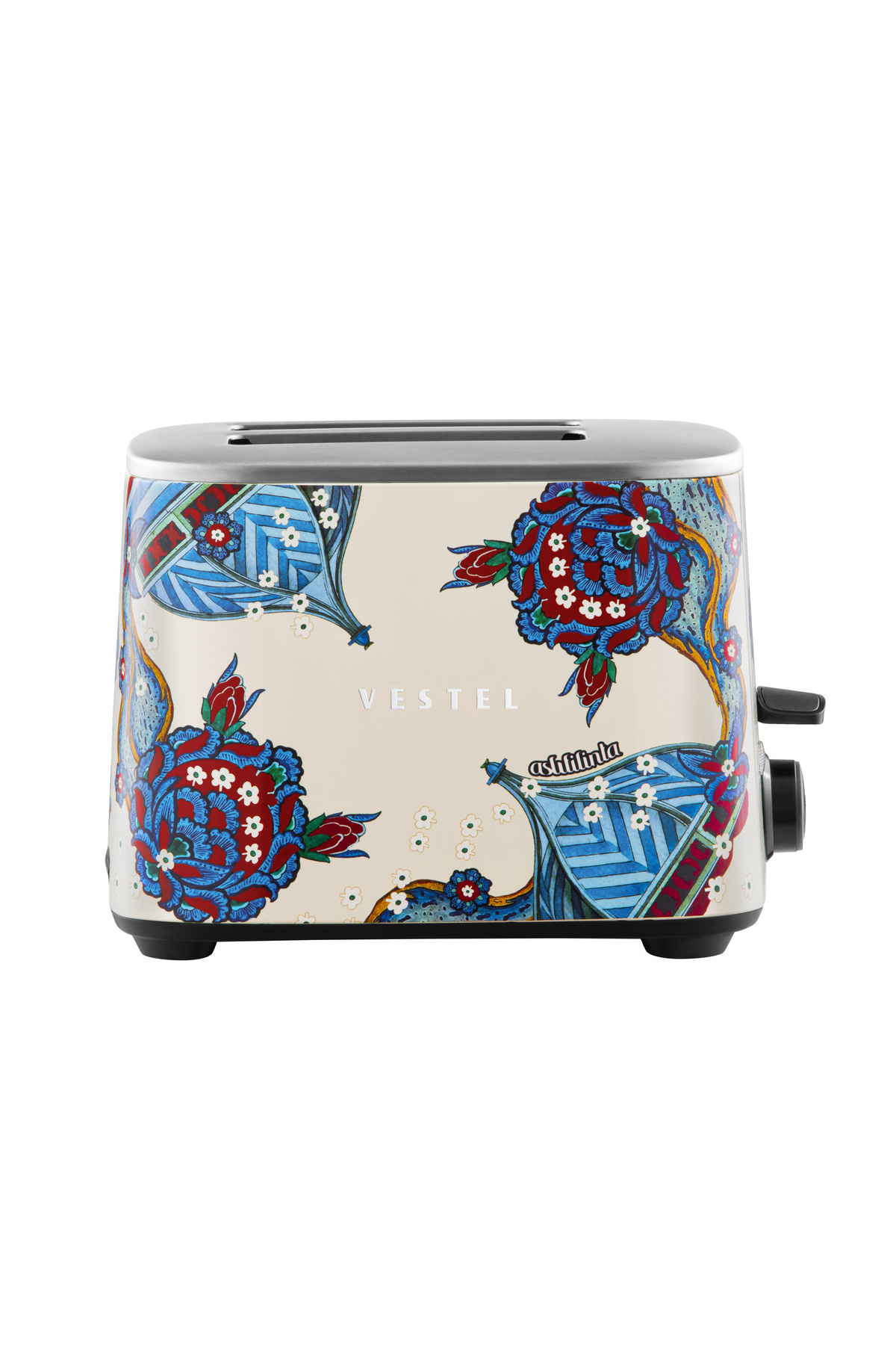 woodhub Retro bej çini ekmek kızartma makinesi, şık ve kullanışlı ev aksesuarı