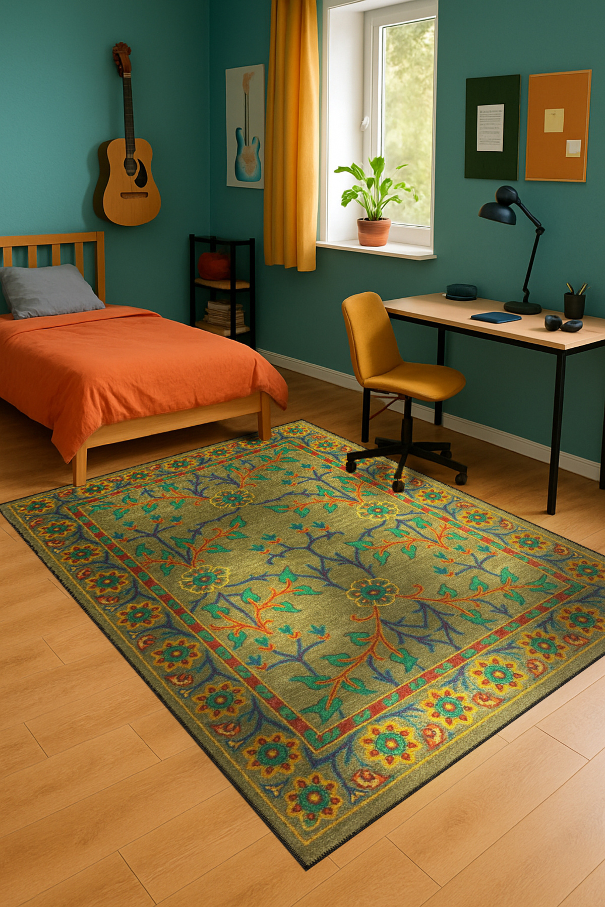 MOSSO Classic Anatolian Traditional Patterned Woven Base Vintage Decorative Carpet mosso844