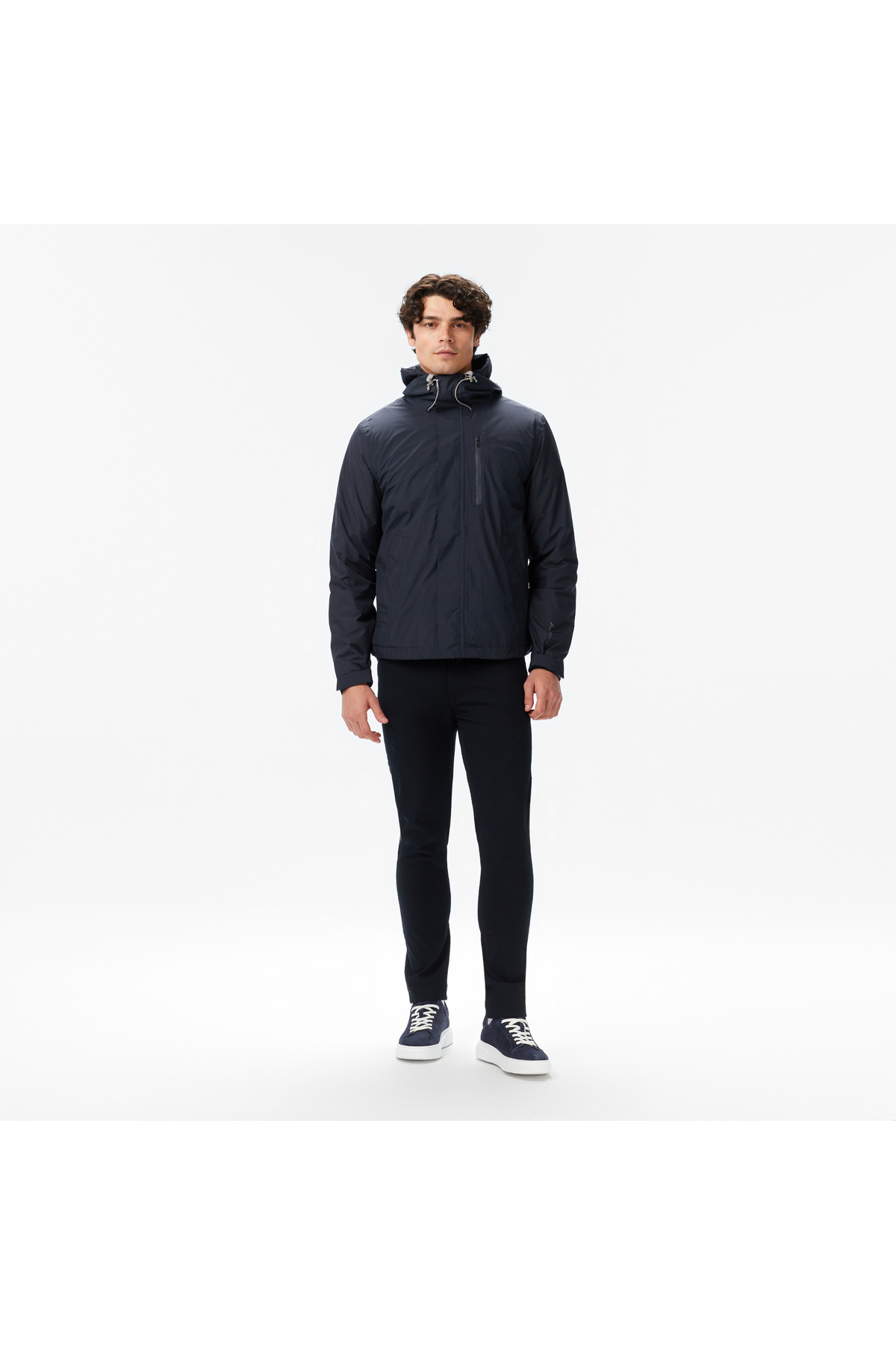 Nautica Erkek Siyah Regular Fit Rain Breaker Yağmurluk görsel 3