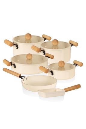 The Mia Cucina Di Mia İndüksiyon Tabanlı Seramik Tencere Tava Seti 10 Parça