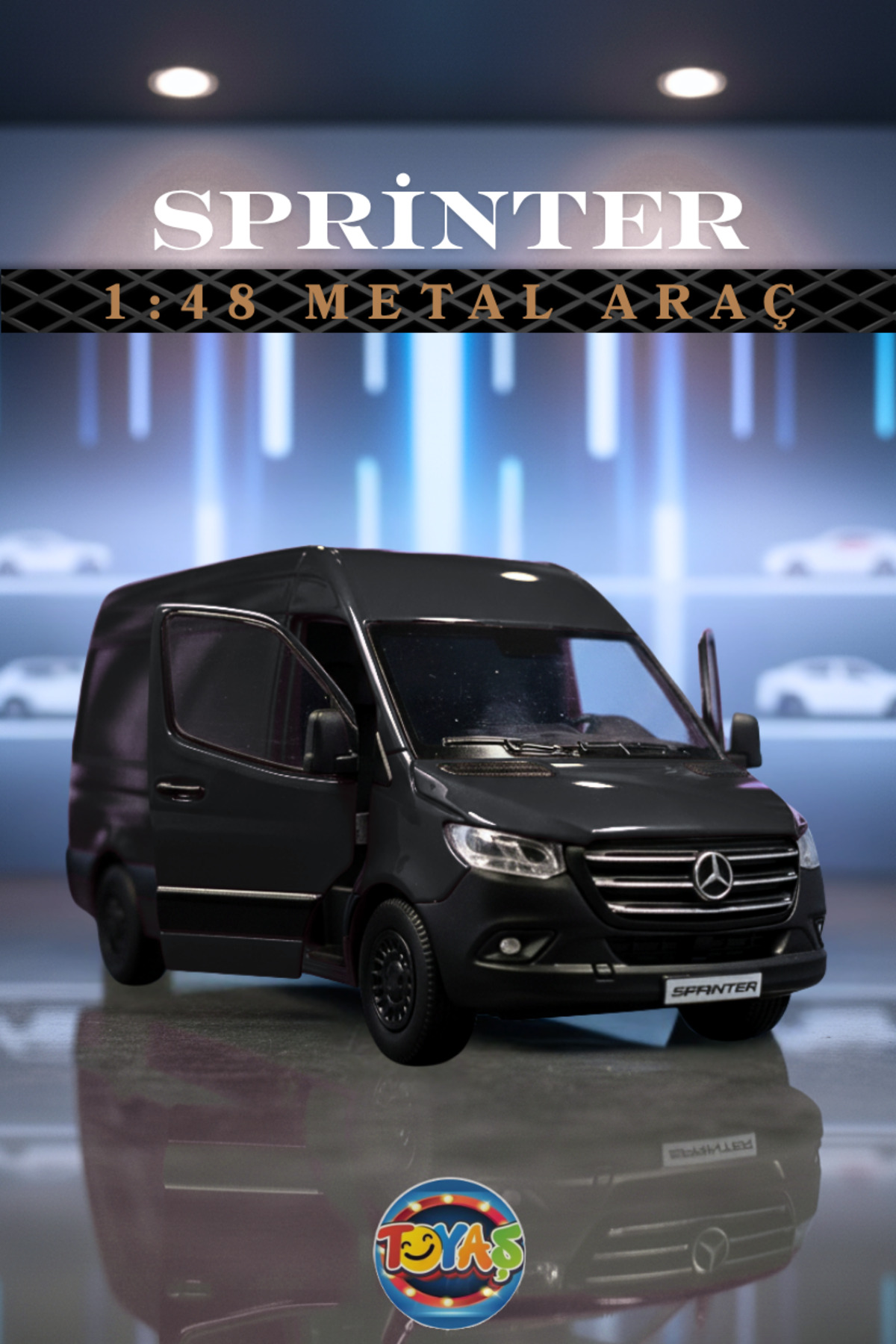 Metal 1:48 Mercedes Sprinter Check Drop Car Licensed