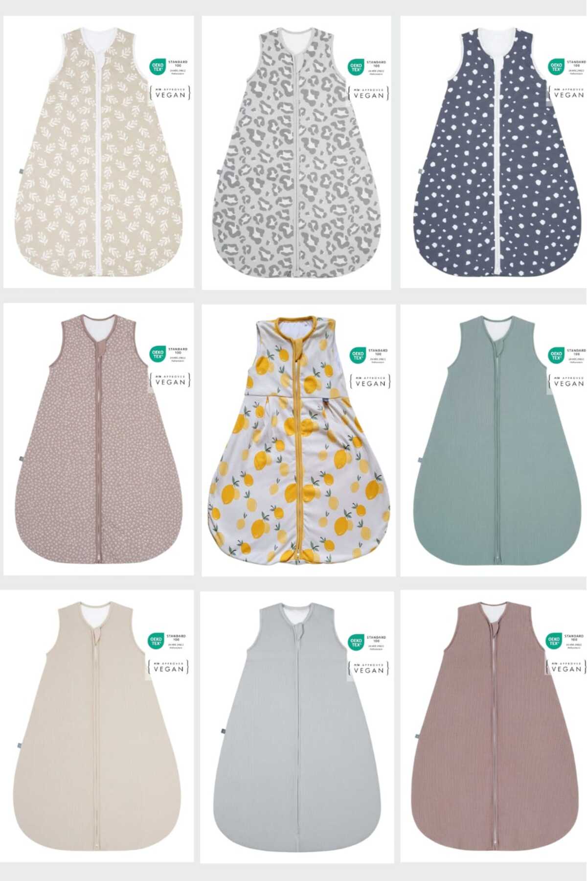 PAMUK HANIM elyafsız Torba 1.0 Tog Kız - Erkek Bebek-çocuk kolsuz Fermuarlı Uyku Tulumu/LİMON fotoğrafı 5 (önizleme)