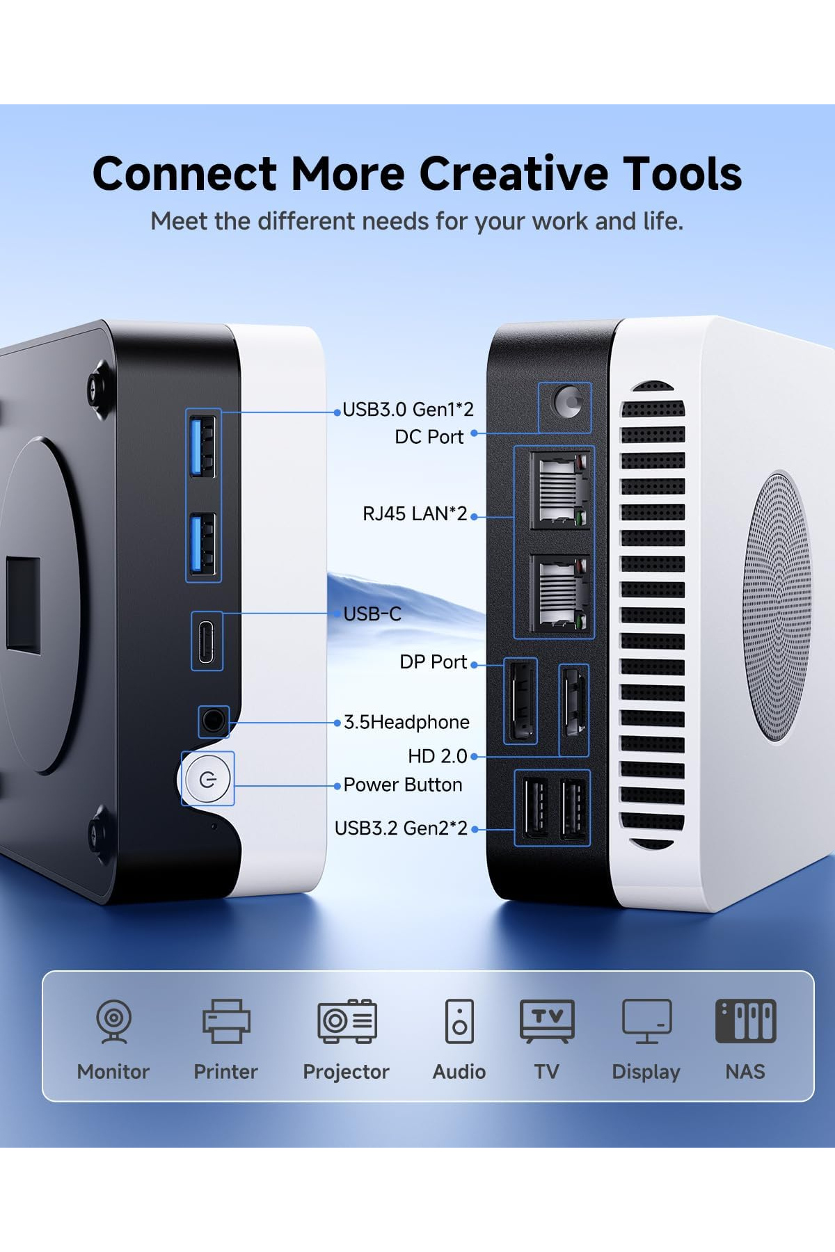 Chuwi LarkBox X i3-N150,12GB DDR5,512GB SSD,Wi-Fi 6,BT5.3,2x2.5G