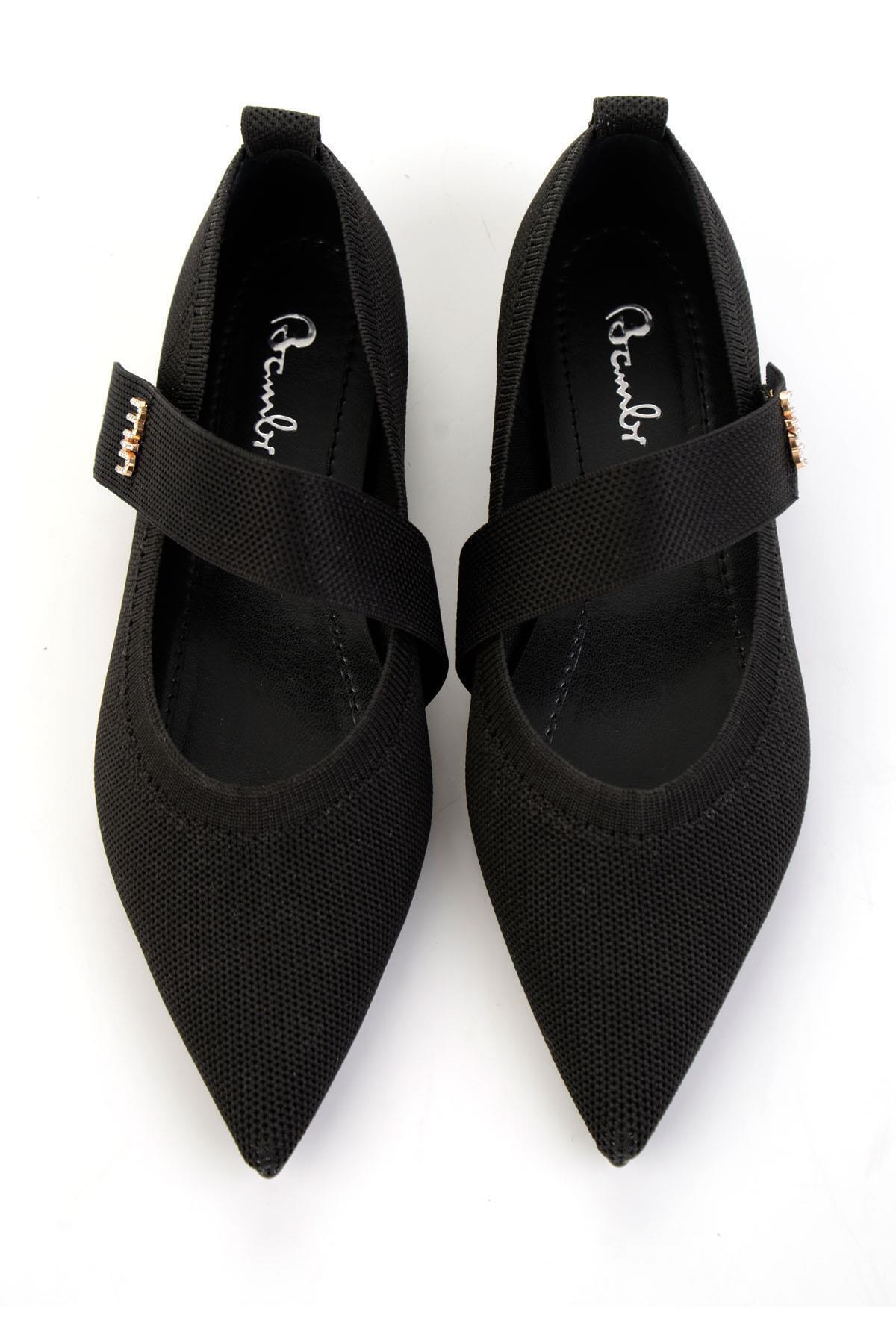 Bambi  Siyah Kadın Babet K01327023782 - Görsel 4