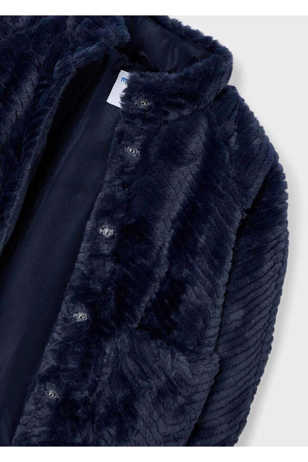 Mayoral Kürk Kız Mont - Lacivert fotoğrafı 3 (önizleme)