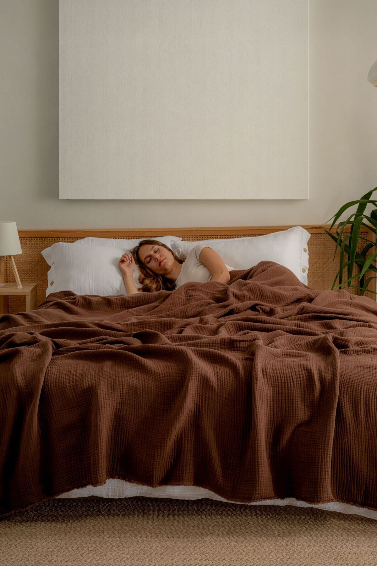 MYLASA HOME Müslin Yatak Örtüsü Ultra Yumuşak Yüksek Kaliteli 4 Kat Muslin Pike (Tek Kişilik (180x240 cm)