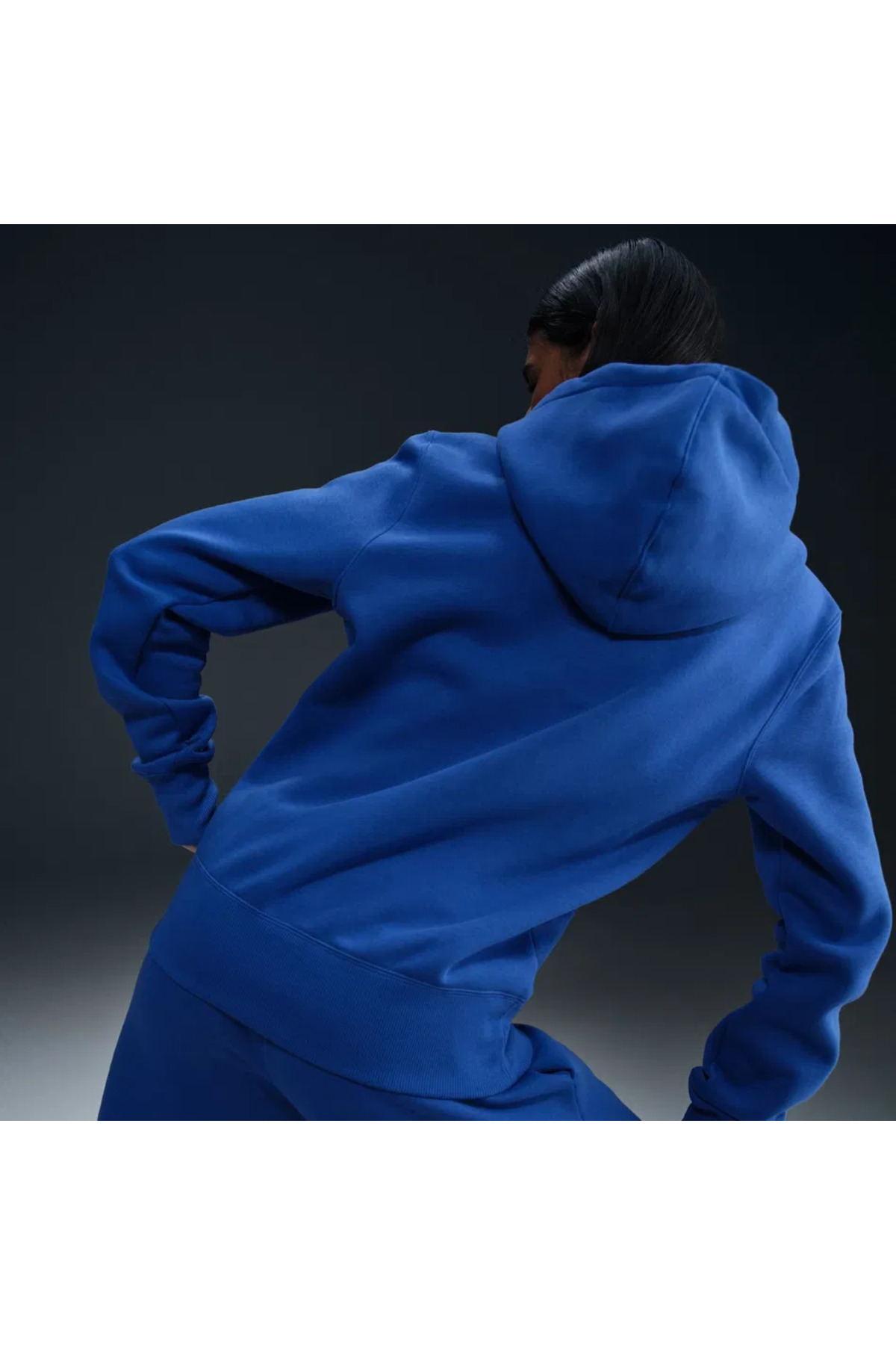 Nike Sportswear Phoenix Fleece FZ Hoodie Mavi Kadın Sweatshirt görsel 3