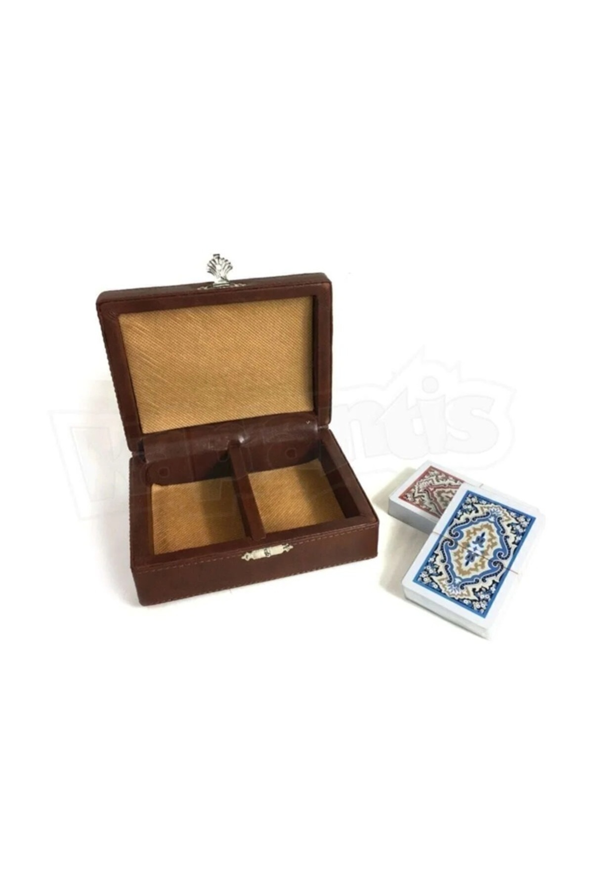 alpmodel Plastik Oyun Kağıdı Takımı Özel Kutulu Deri Kutu