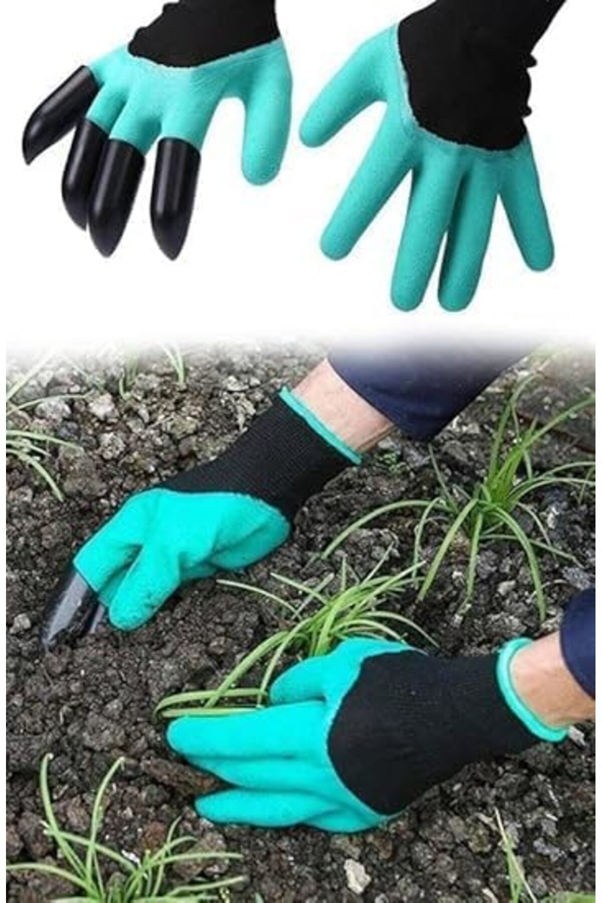 Yıldızan Kazmak Ekme Çapalama İçin Korumalı Bahçe Bahçivan Eldiveni İçin Parmak Korumalı Bahçıvan Eldiveni (K