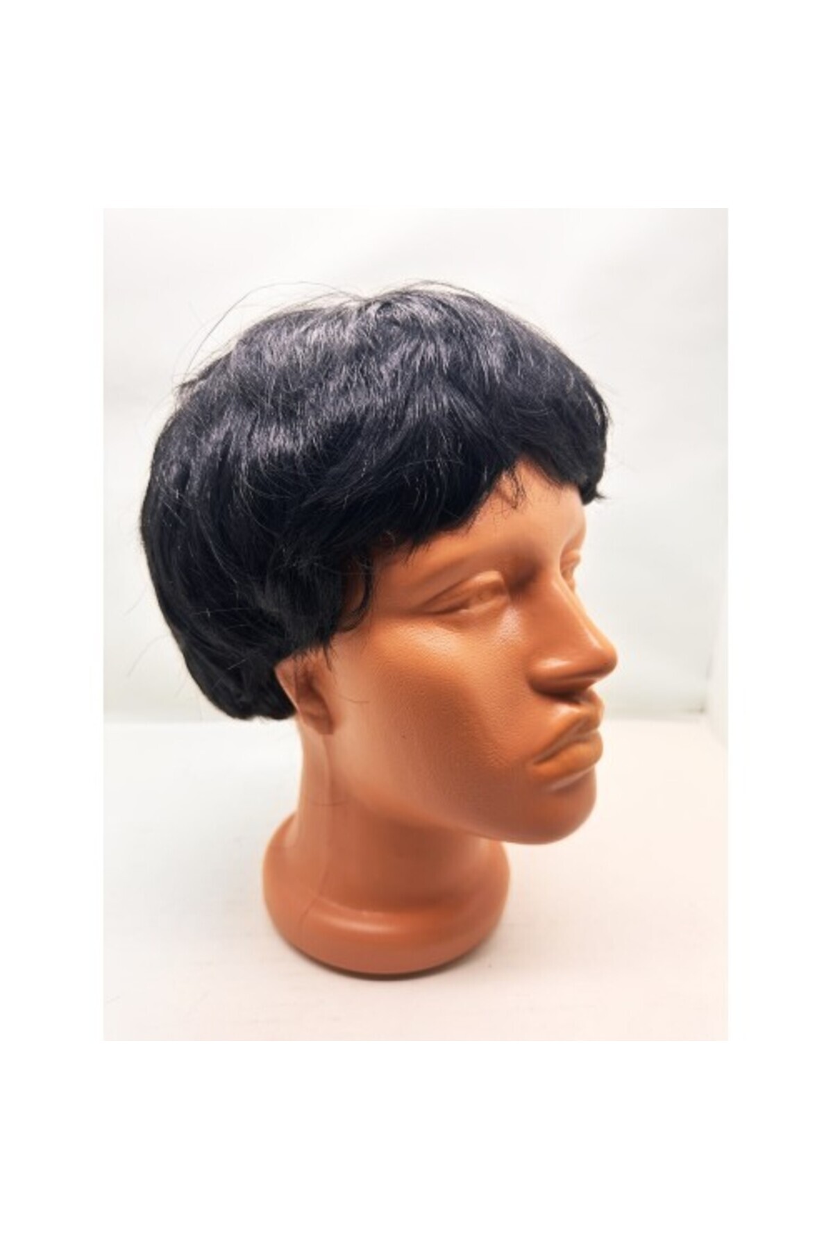 Skygo Siyah Renk Kısa Kesim İçi Astarlı Erkek Peruğu
