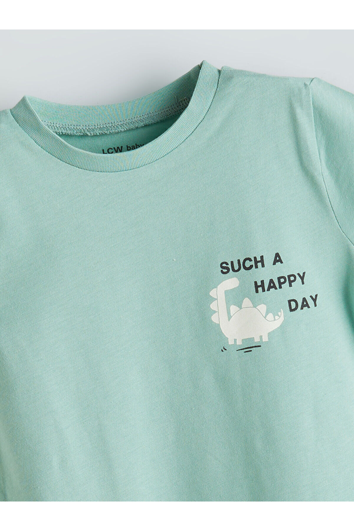 LC Waikiki LCW baby Yeşil Bisiklet Yaka Erkek Bebek Penye Tulum 3'lü fotoğrafı 2 (önizleme)