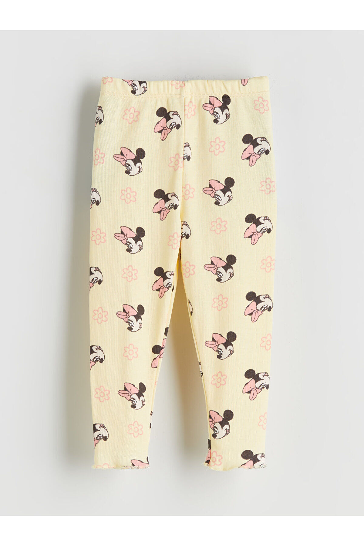 LC Waikiki Nevaa Collection Ekru Minnie Mouse Baskılı Kız Bebek Body Tayt ve Saç Bandı 3'lü Takım fotoğrafı 4 (önizleme)