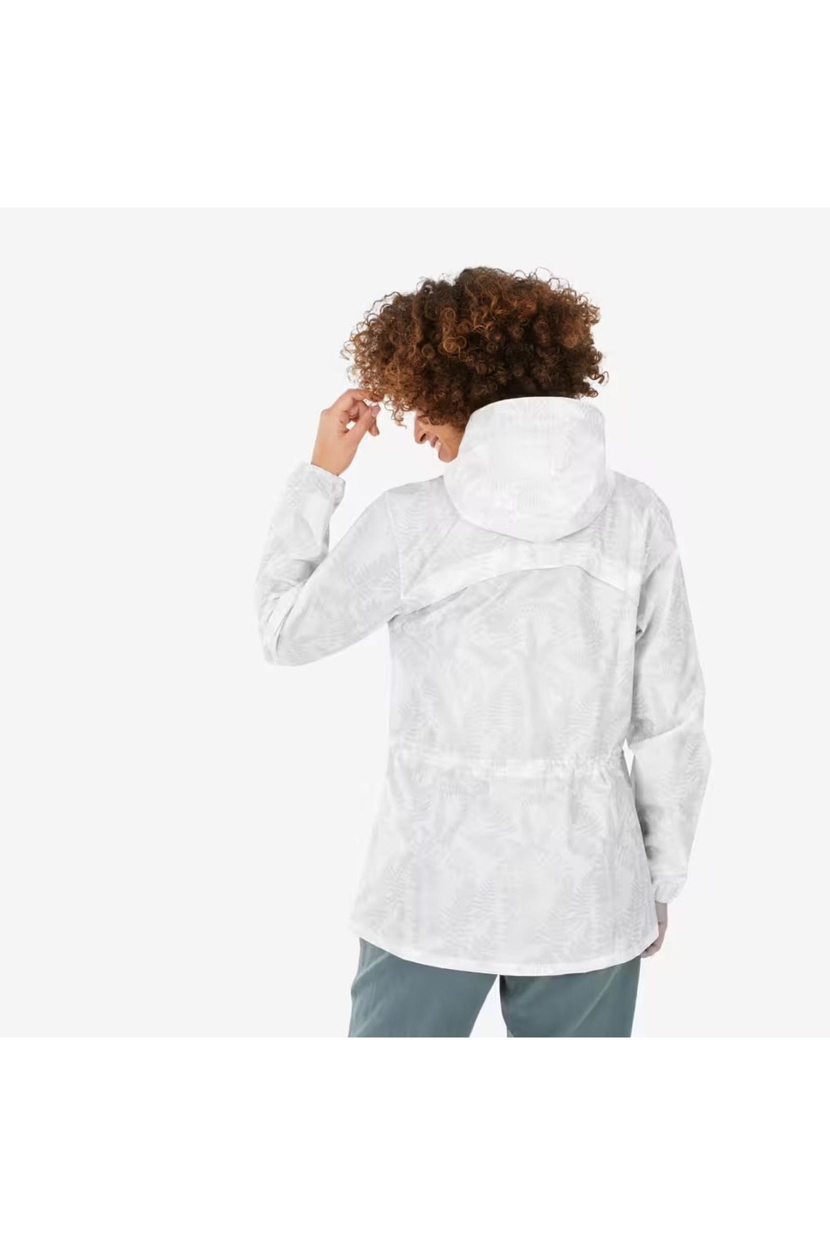 Decathlon Kadın Outdoor Rüzgar Kesen Yağmurluk - Su Tutmaz - Beyaz - Raincut görsel 3