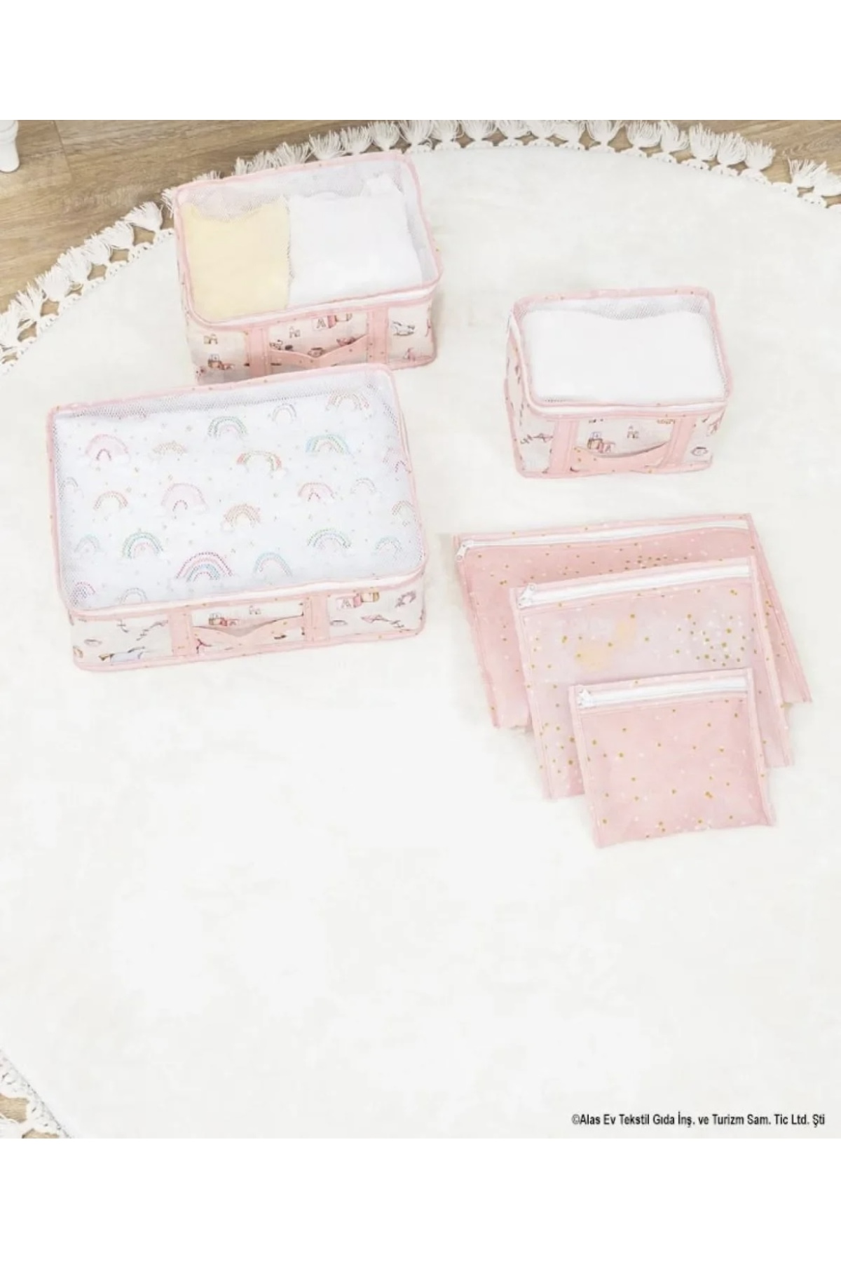 Charlotte Candle Baby 6’lı Seyahat Seti Anne Bebek Çantası Hastane Çıkışı Düzenleyici Bebek Hurcu Doğum Çantası fotoğrafı 2 (önizleme)