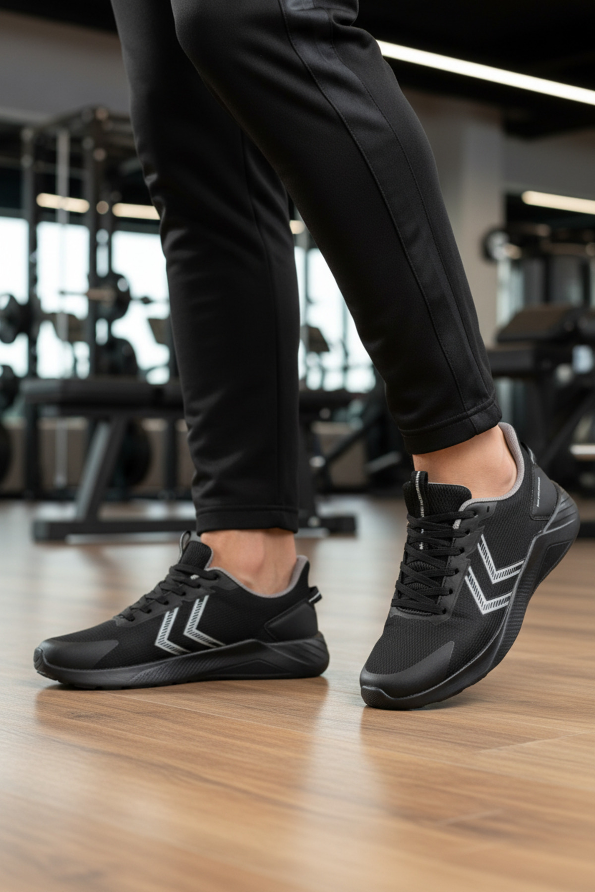 کفش ورزشی سولار مشکی-مشکی یونیسکس هامل کفش اسنیکر hummel