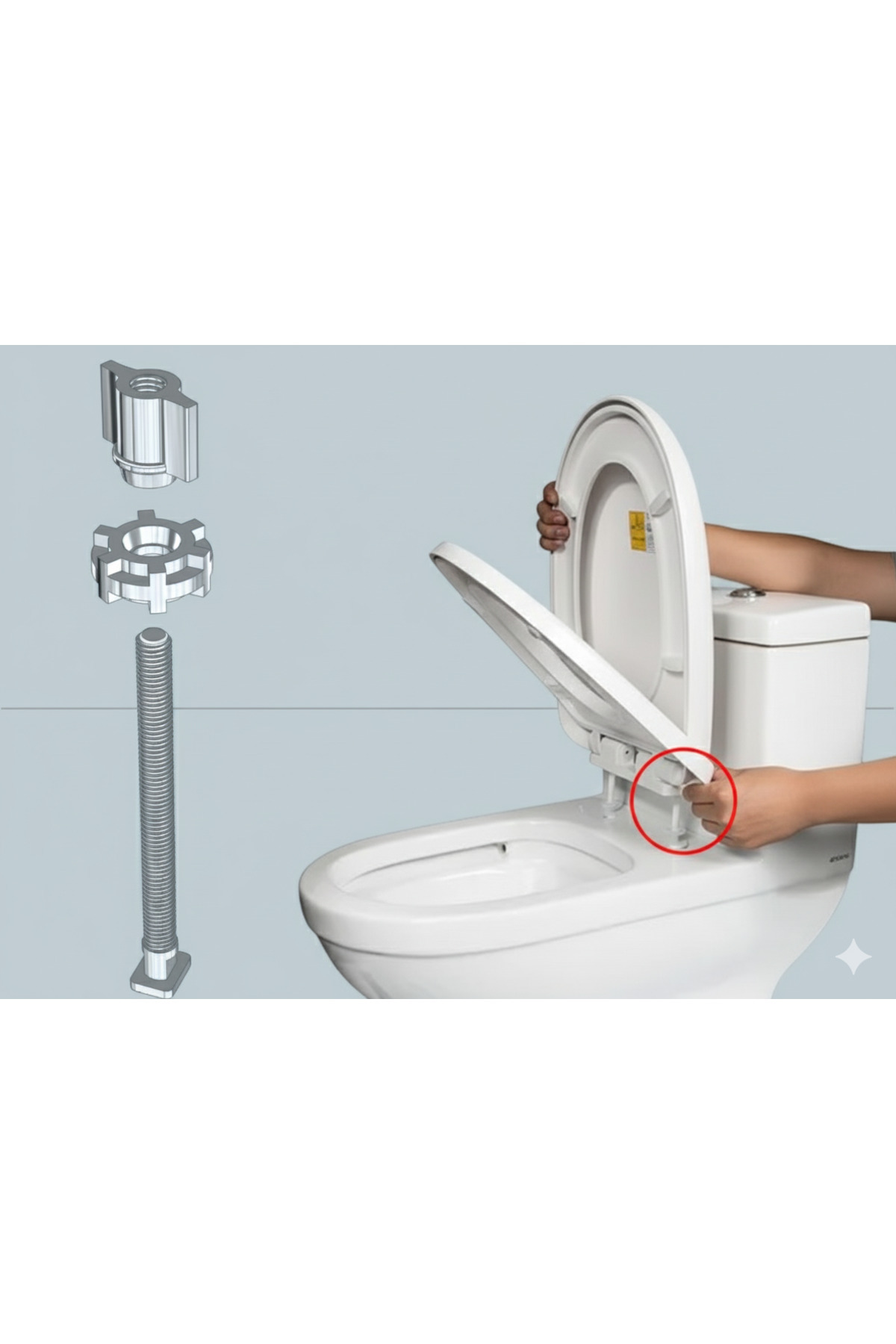 YOO SIKILMADIM X Klozet Kapağı Vidası