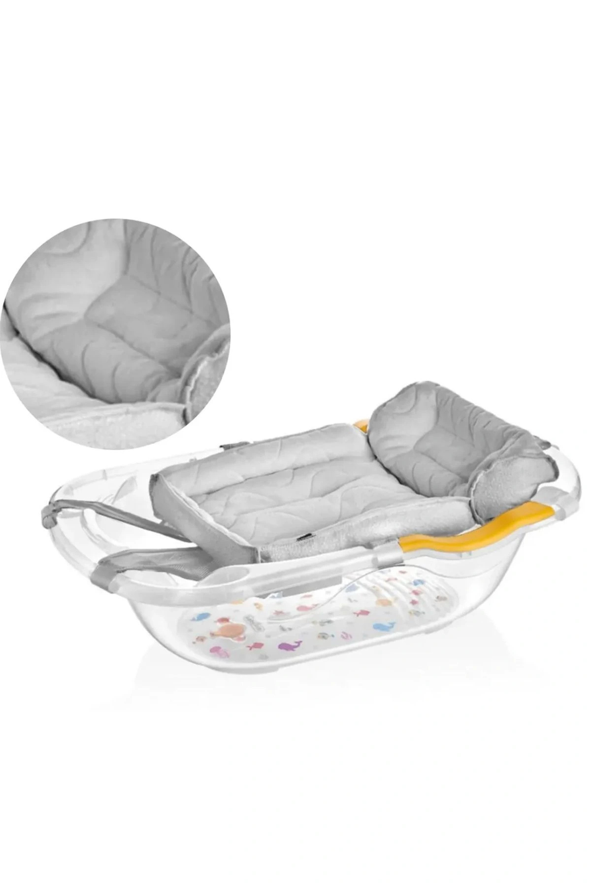 Babyjem Köpüklü Bebek Banyo Küvet Filesi Gri fotoğrafı 2 (önizleme)