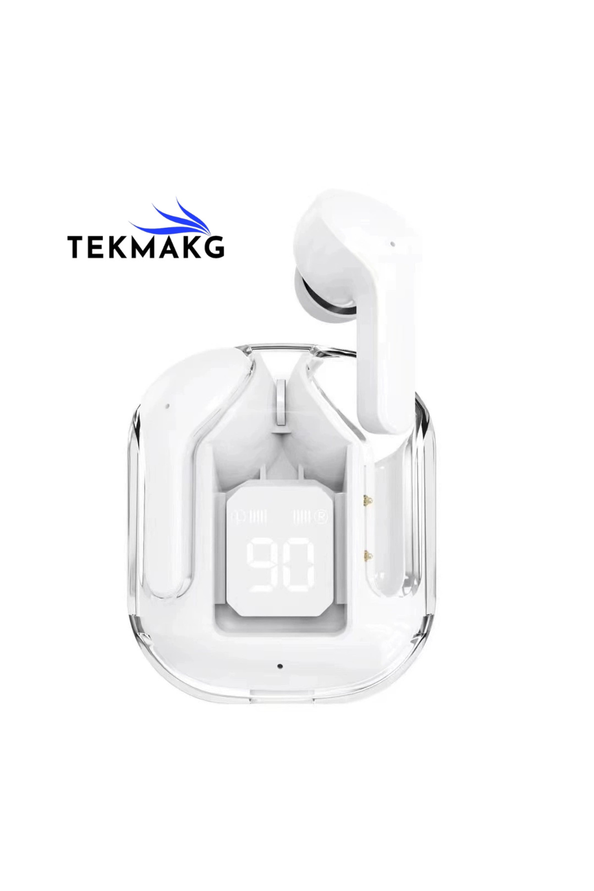 Transparent Wireless Earphone Bluetooth 5.3 iPhone & Android Compatible with TWS Digital Display