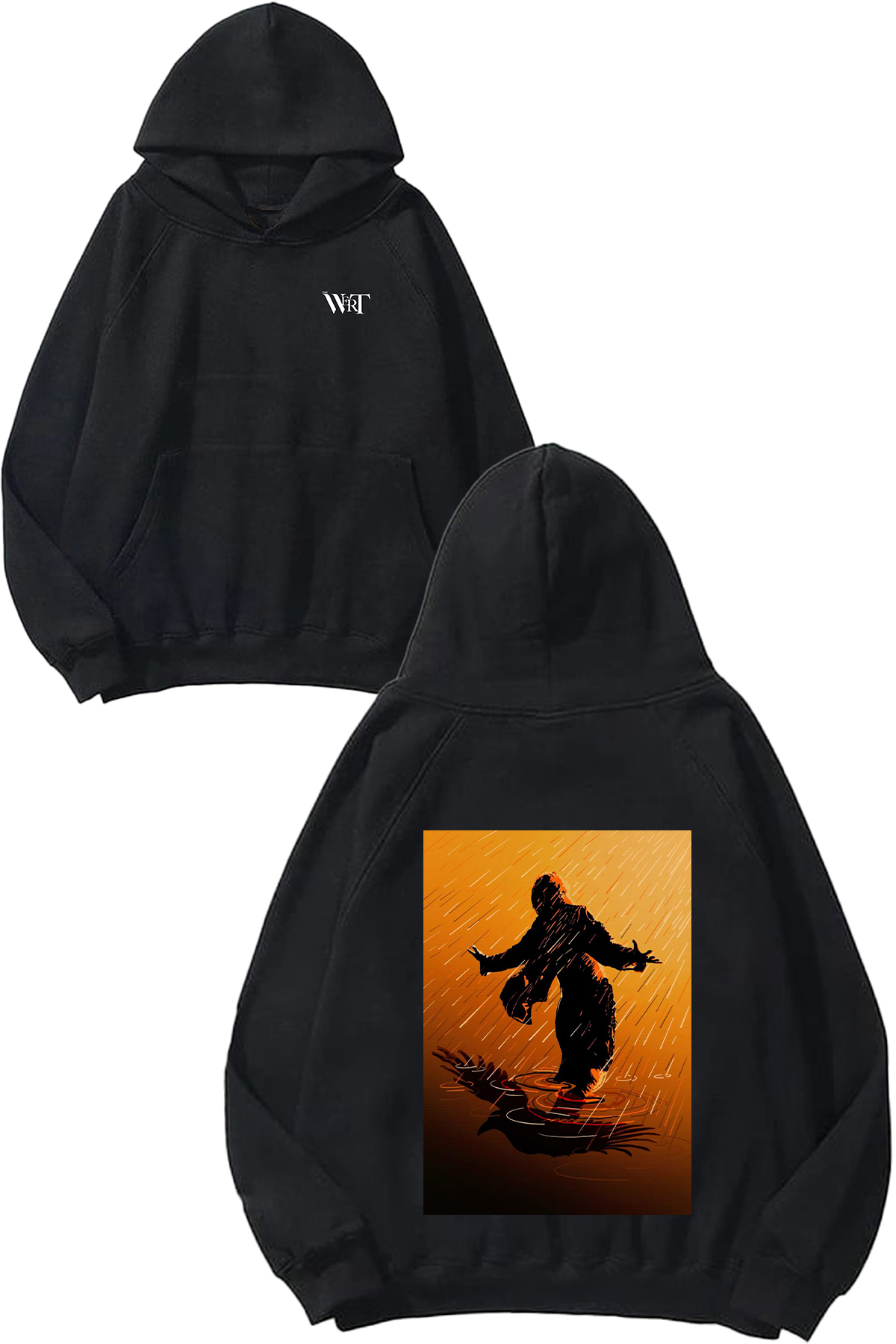 THEWERT Shawshank Redemption 2 Design Back Printed Black Hooded Sweatshirt