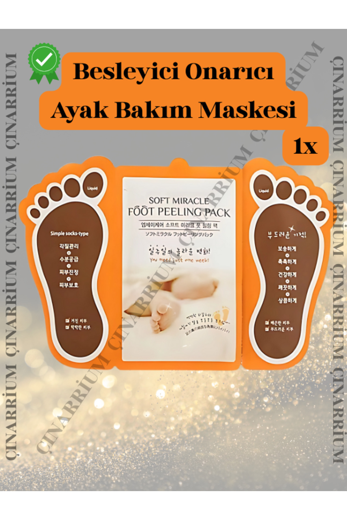 pınaxar Ayak Peeling Maskesi 1’li – Soyulma Etkili, Ölü Deri Temizleyici ve Pürüzsüzleştirici Bakım