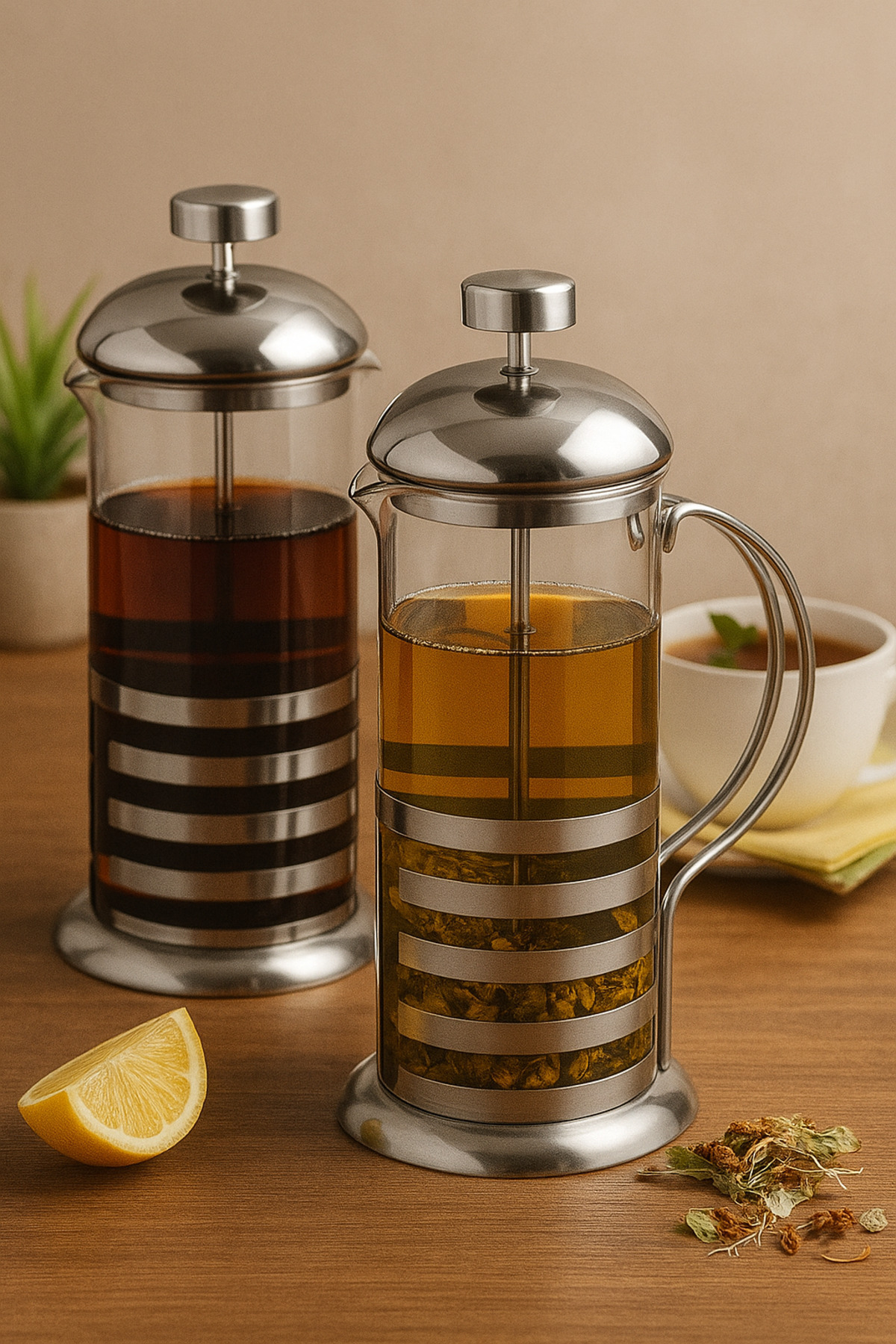 Ferzin French Press Lüks Bitki Çayı Demliği 420 ml