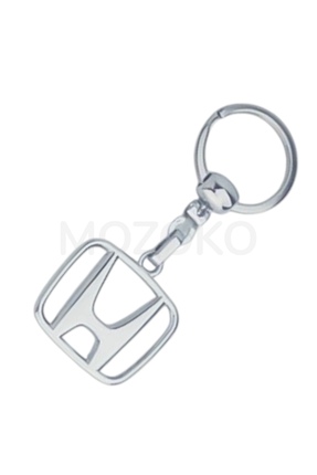 MOZOKO Yüksek Kaliteli Honda Logolu Metal Araç Anahtarlık, Çift Yönlü Logo, H...