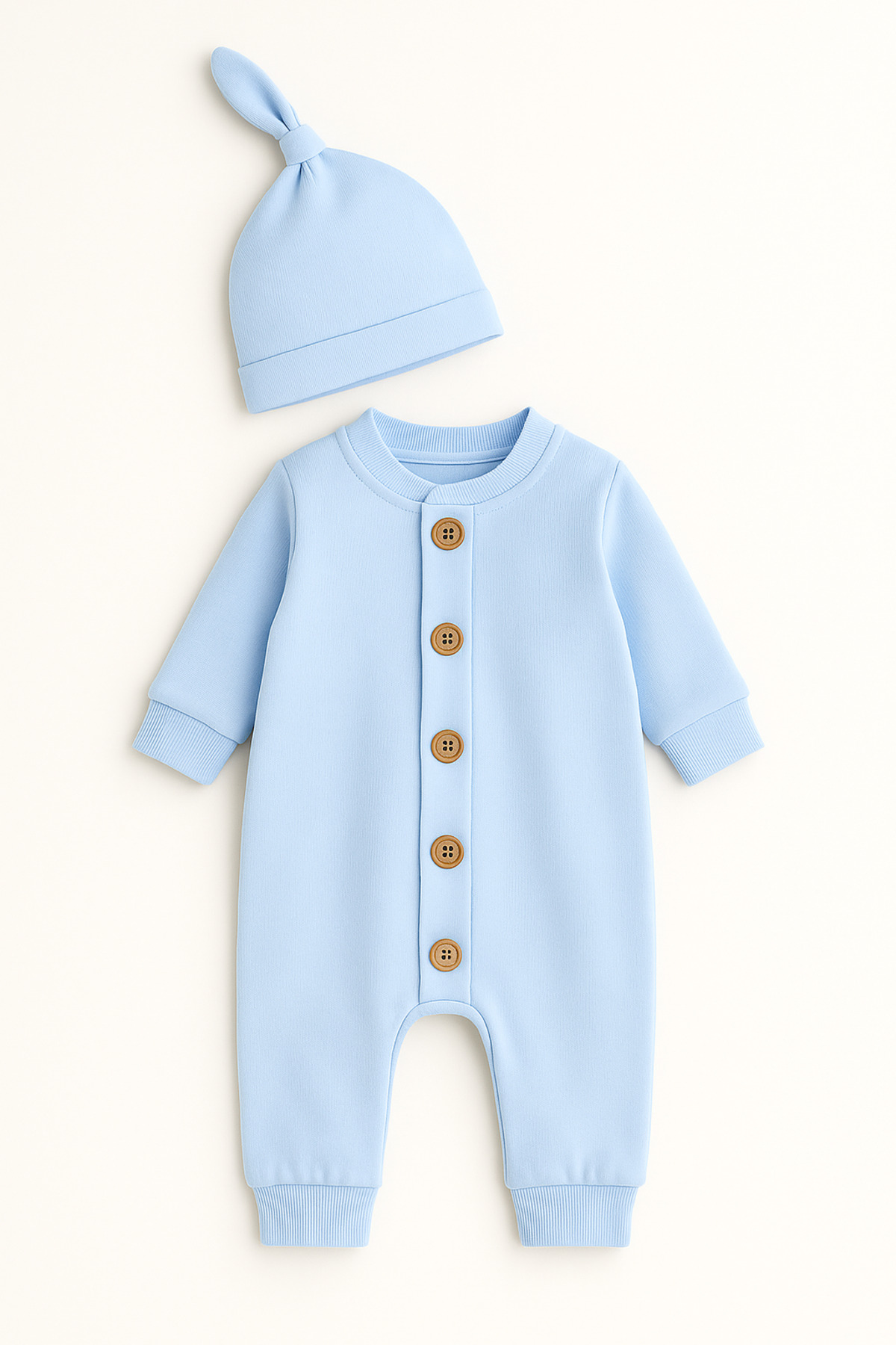 Oz Baby Mevsimlik %100 Pamuk Bereli Bebek Tulum Takım - Yeni Sezon Unisex fotoğrafı 2 (önizleme)