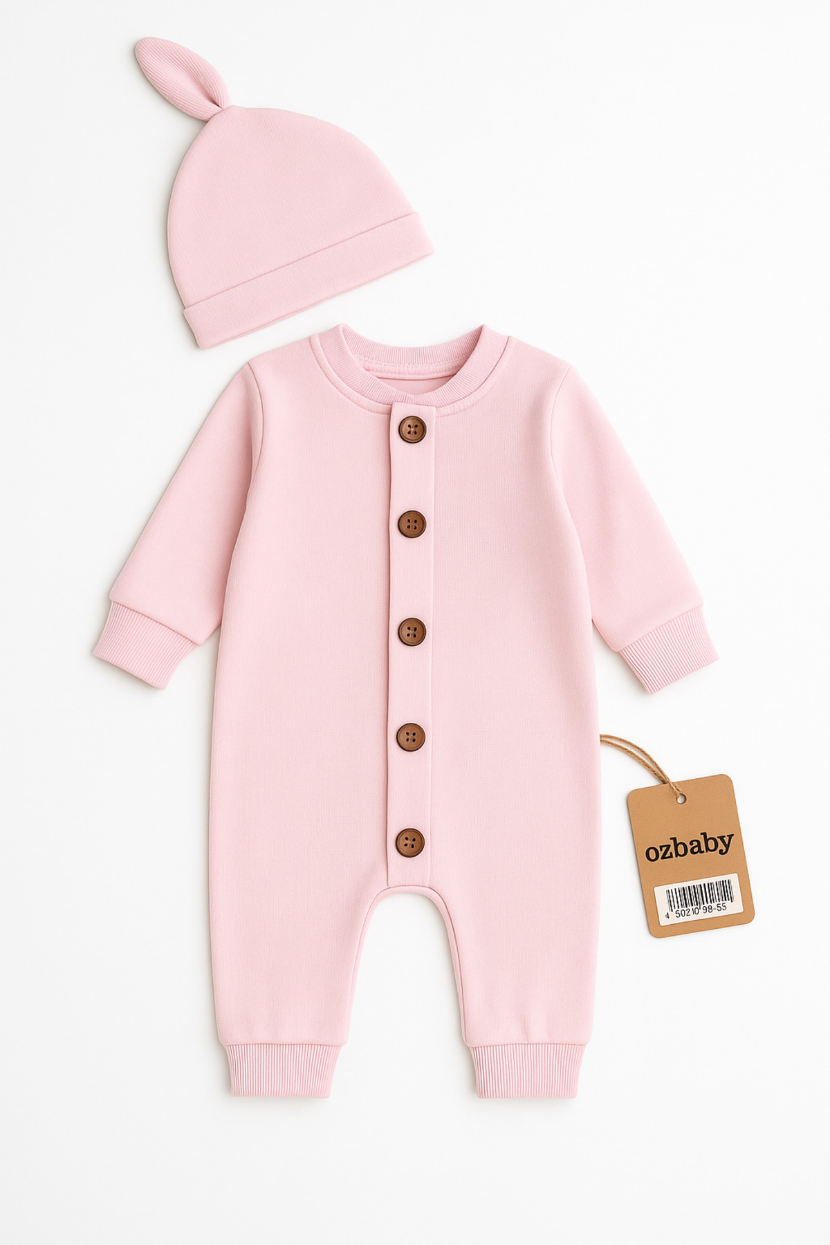 Oz Baby Mevsimlik %100 Pamuk Bereli Bebek Tulum Takım - Yeni Sezon Unisex fotoğrafı 2 (önizleme)