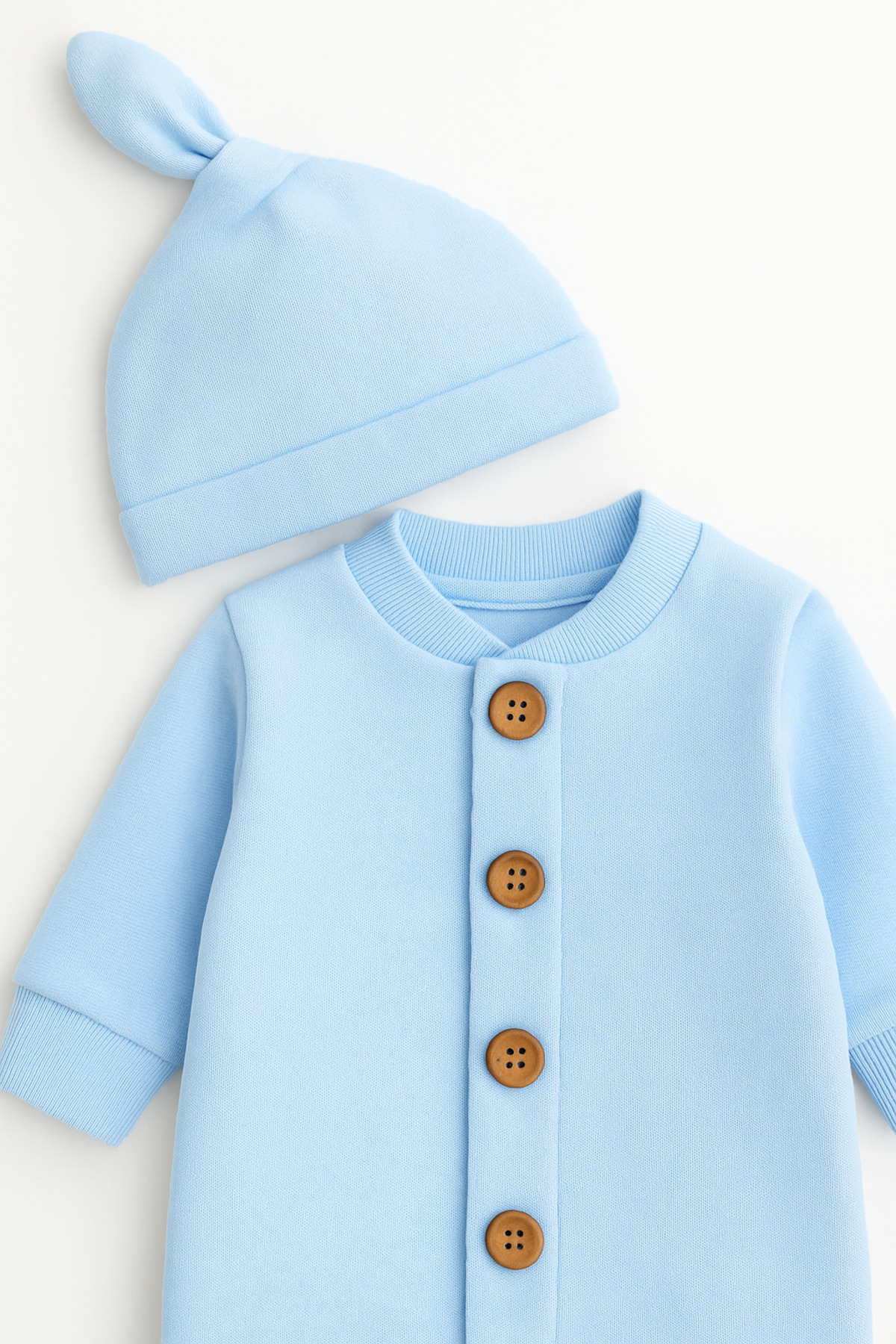 Oz Baby Mevsimlik %100 Pamuk Bereli Bebek Tulum Takım - Yeni Sezon Unisex fotoğrafı 3 (önizleme)