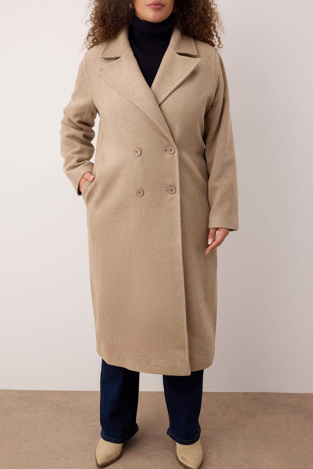 Trendyol Curve Stone Oversize-Mantel in Übergröße TBBAW23KB00002