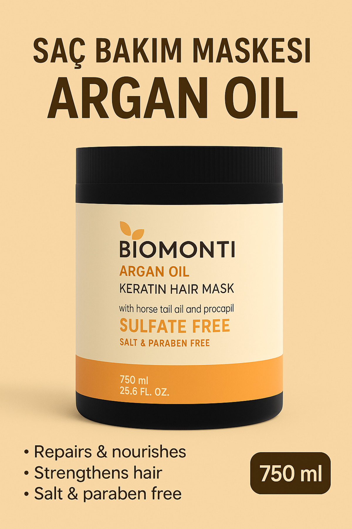 Argan Oil Hair Mask 750 Ml — Maskargn — تصویر 3 از 5