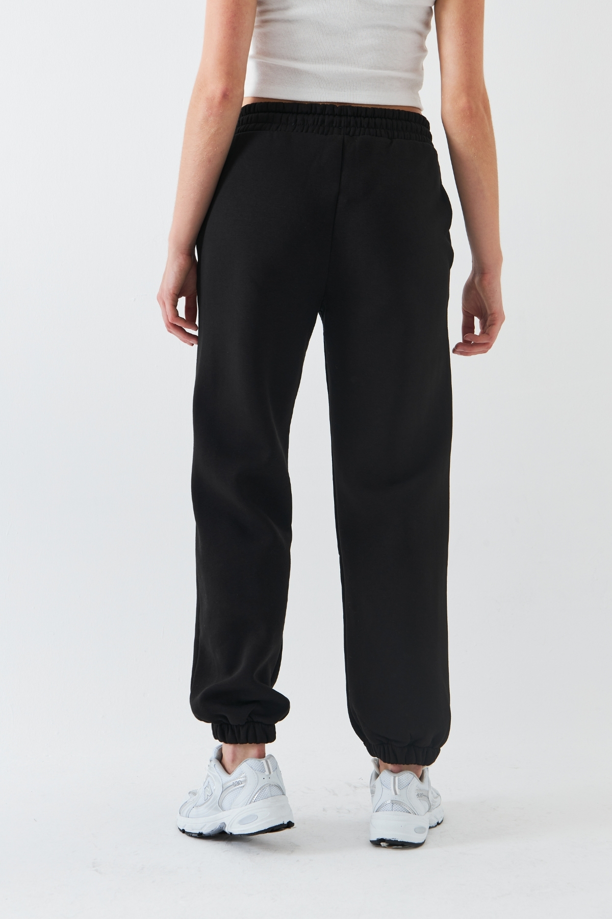 The Champ Clothing Oversize Unisex Eşofman Altı Siyah, 3 İplik Şardonlu, Paça-Bel Lastikli, Cepli, Modern Rahat Kesim görsel 7
