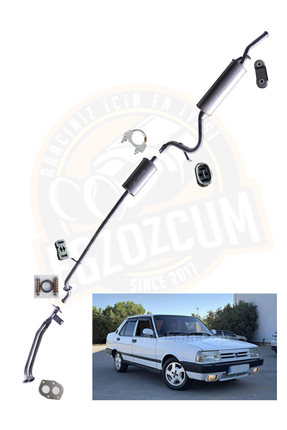 EGZOZCUM Tofaş Şahin-doğan Slx Yeni Seri Egzoz Eksoz Takımı (93-01 MODEL) Uyumlu