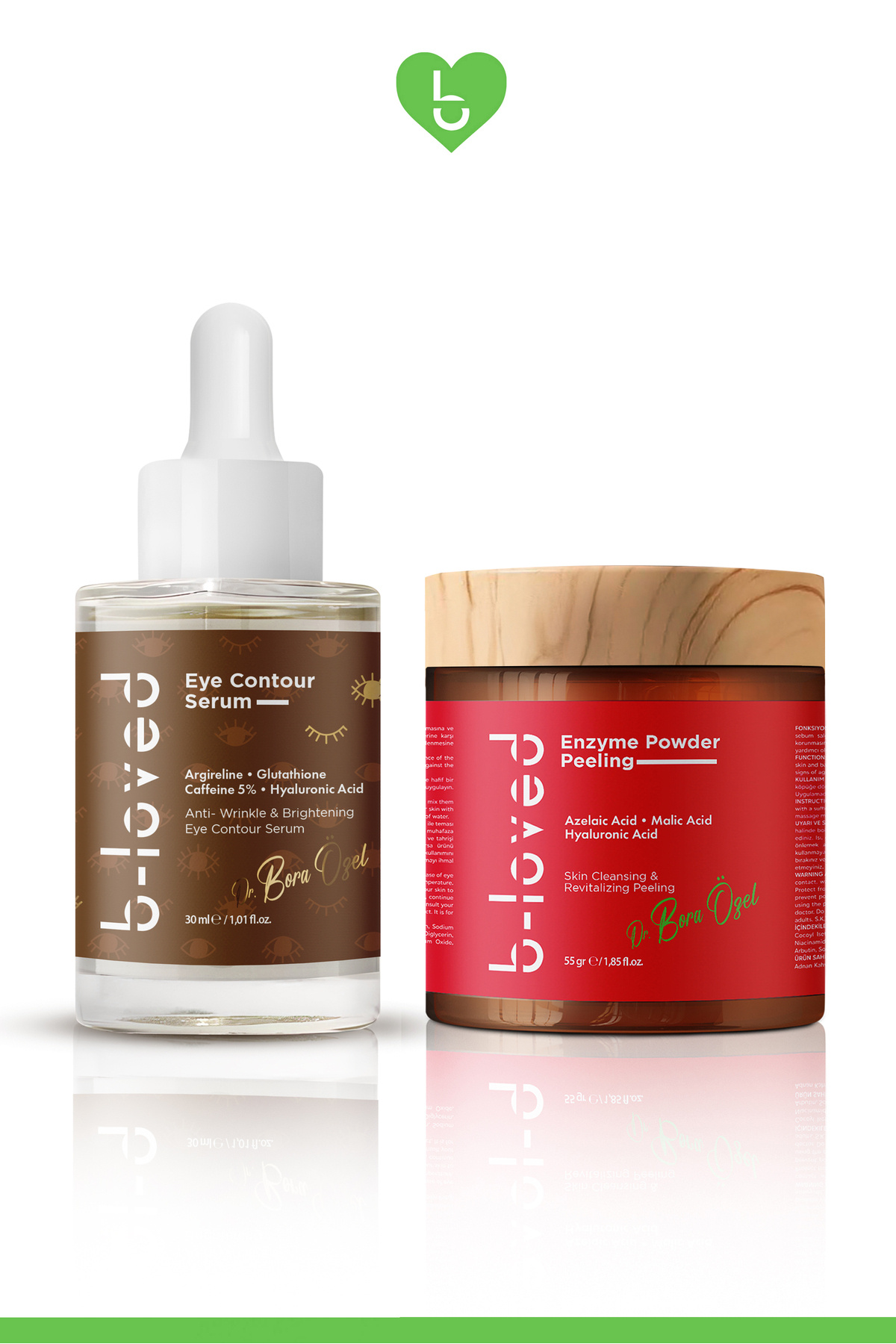 b-loved Kırışıklık ve Nemlendirme Etkili Cilt Bakım Seti Argireline•Glutathione Caffeine 5%• Enzim Peeling