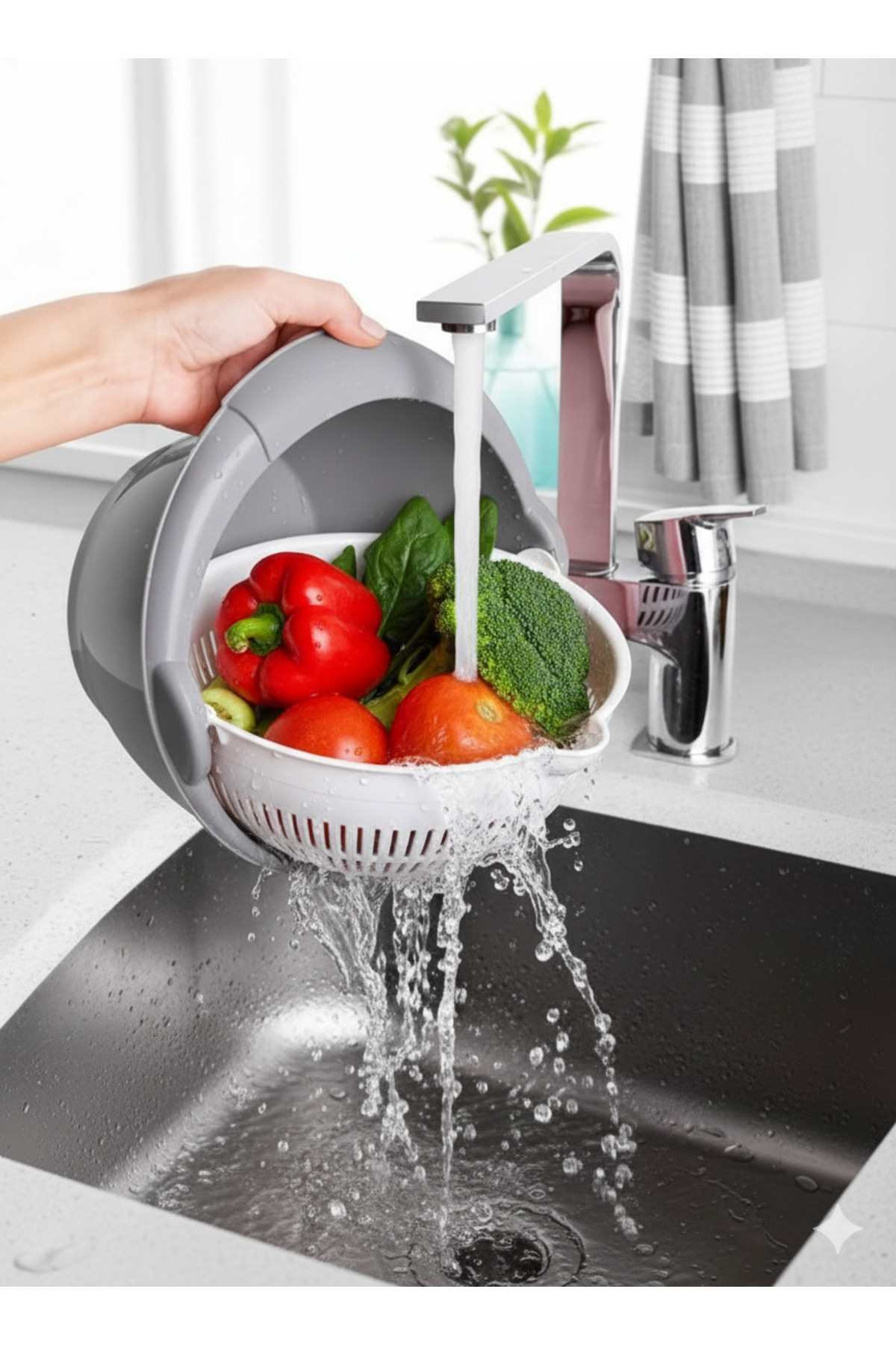 Aqua Bowl Rotary Strainer Large Pasta