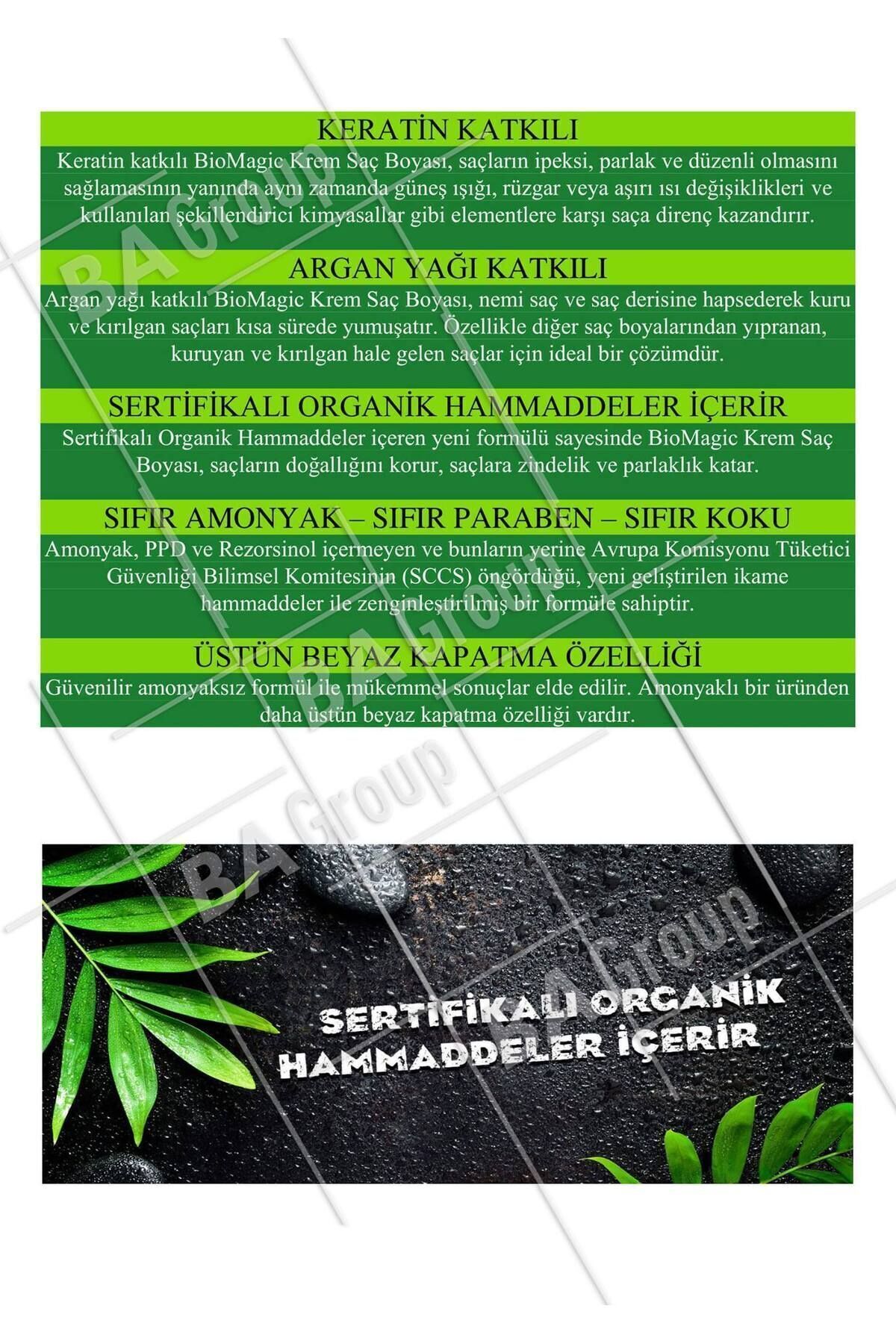 Saç Boyacım Mendil+Bio Magic Amonyaksız Saç Boyası 7.11 Yoğun Küllü Kumral X 2 Adet & 20 Vol — قهوه‌ای Bio2 — تصویر 3 از 4