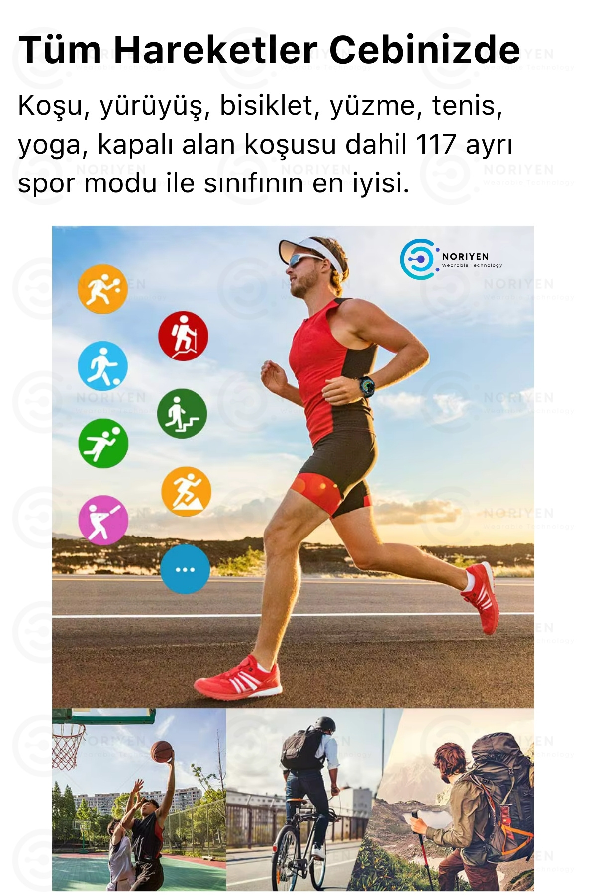Yeni Nesil Pro Sports Super Amoled Full HD Ekran Spor Sağlık Sensörlü iOS Android Spor Akıllı Saat